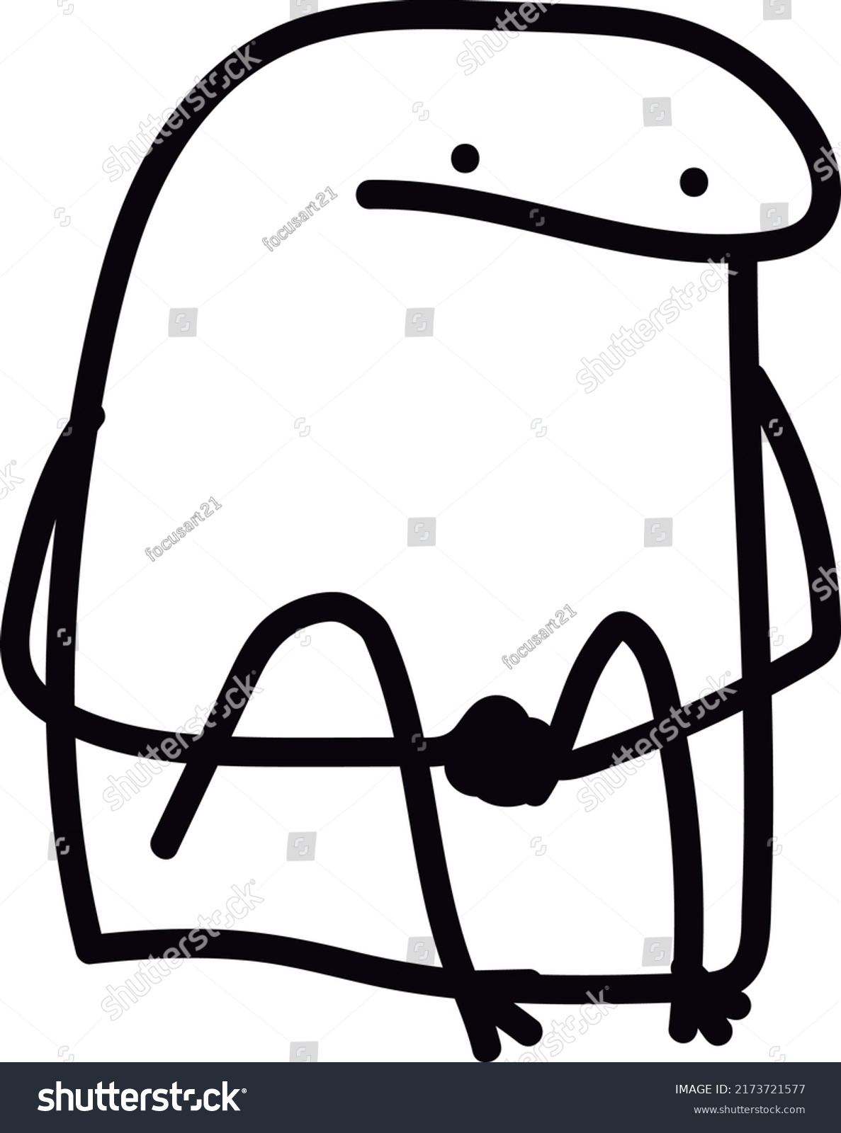 Vektor Stok Sad Guy Flork Meme Vector Illustration Tanpa Royalti Shutterstock