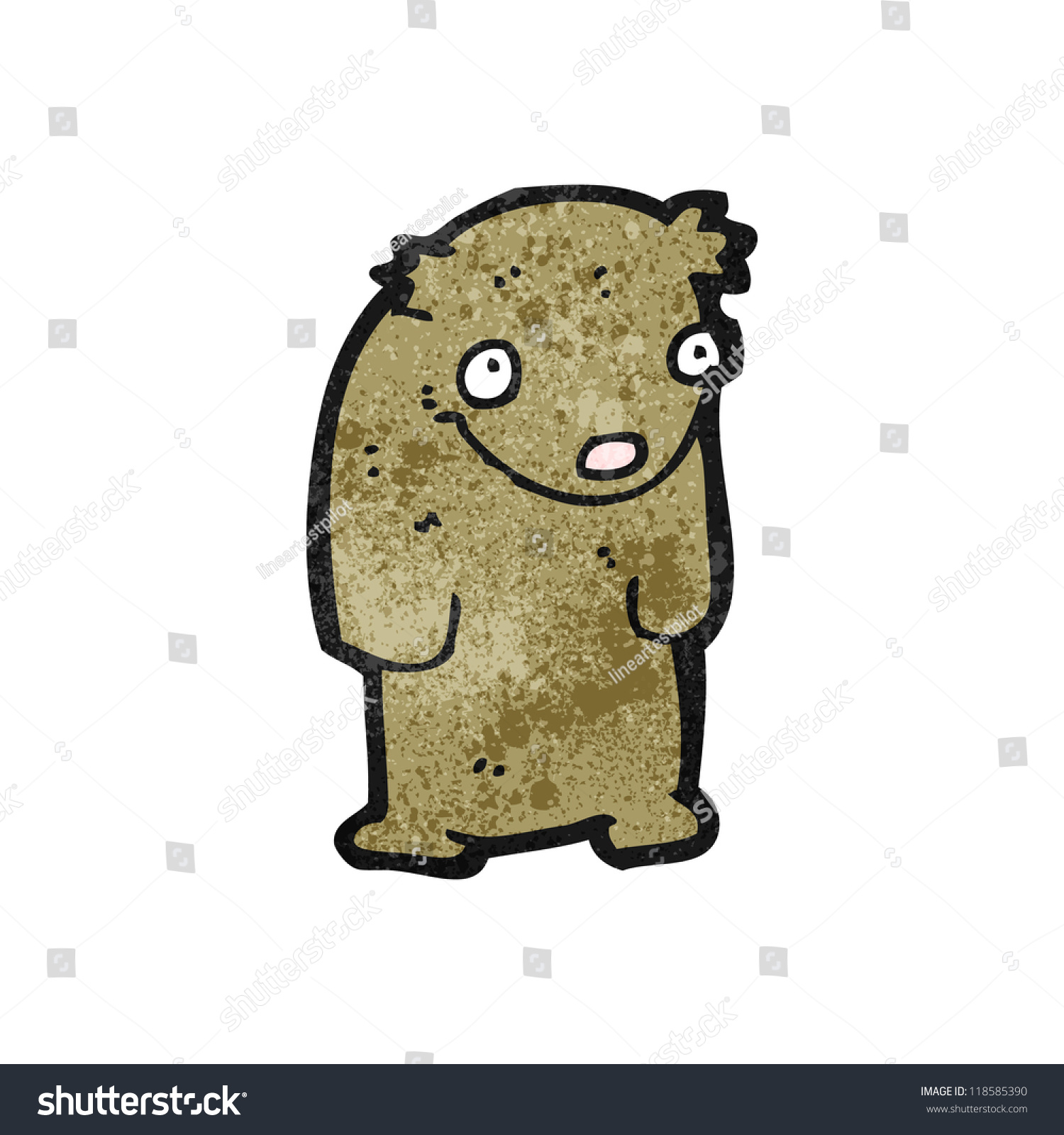 Sad Little Bear Cartoon Stock Vector (Royalty Free) 118585390 ...