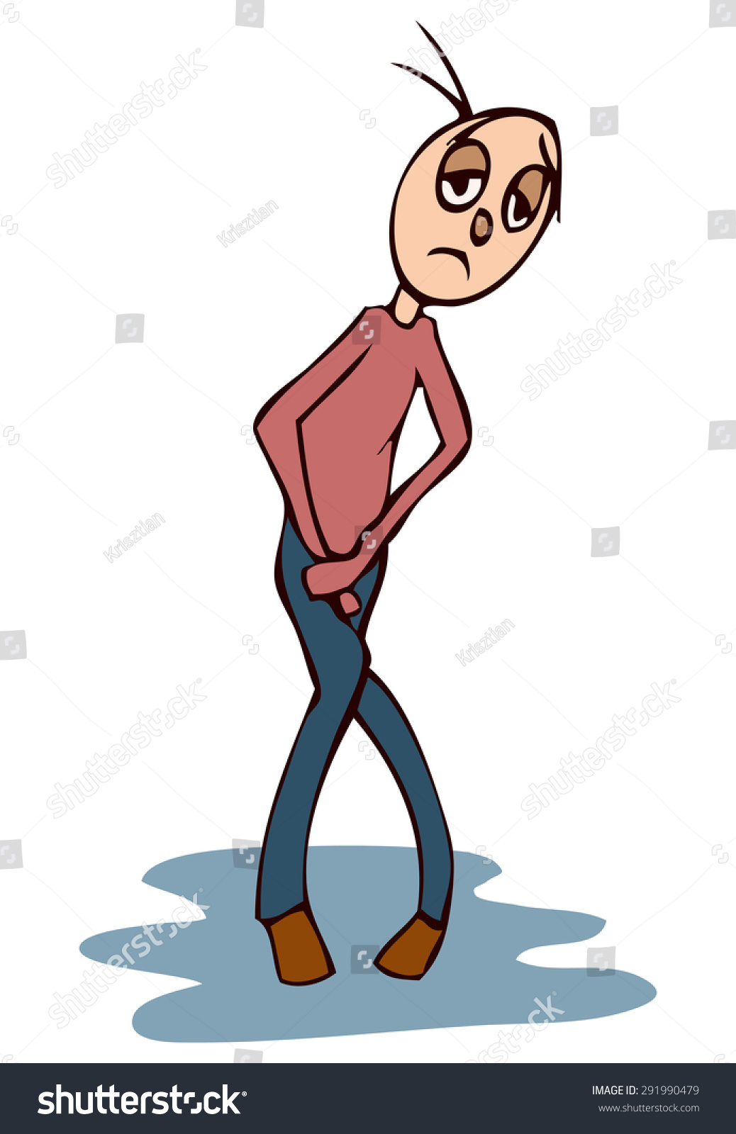 Sad Person Prostate Urinary Problems Vector Stock Vector (Royalty Free ...