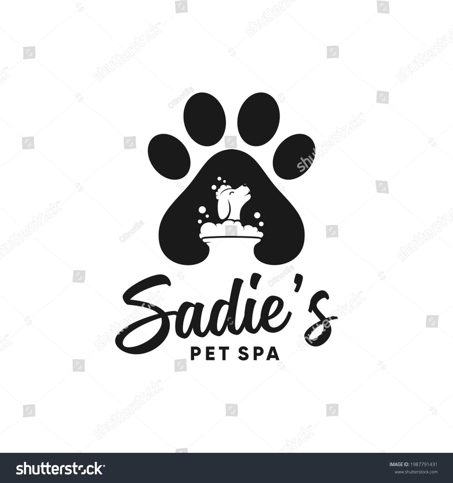 SVG of Sadie's Pet Spa Logo Design svg