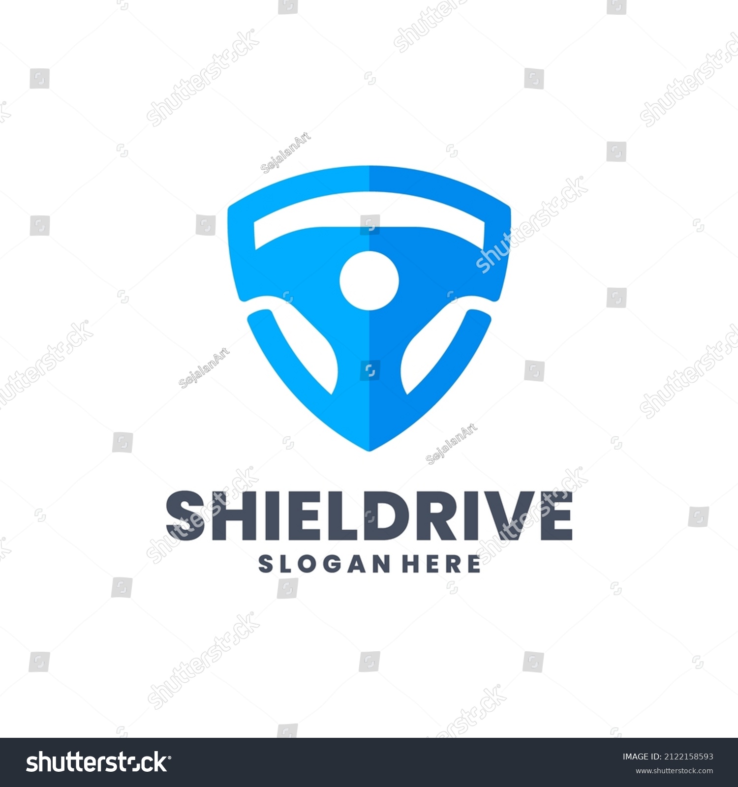 Safe Driving Logo Vector Transportation Security Stock Vector (Royalty