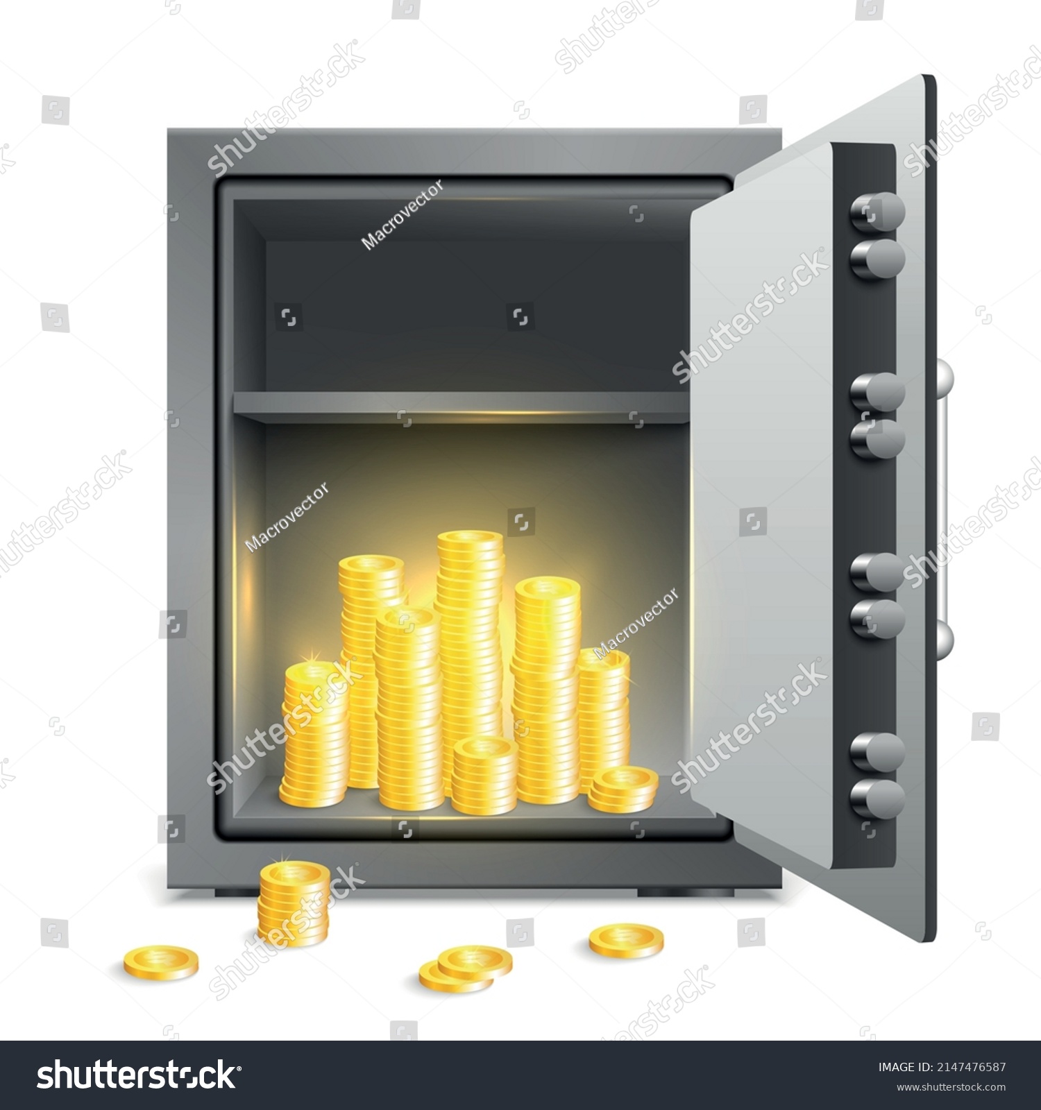 Safe Lockers Doors Concept Security Privacy Stock Vector (Royalty Free ...