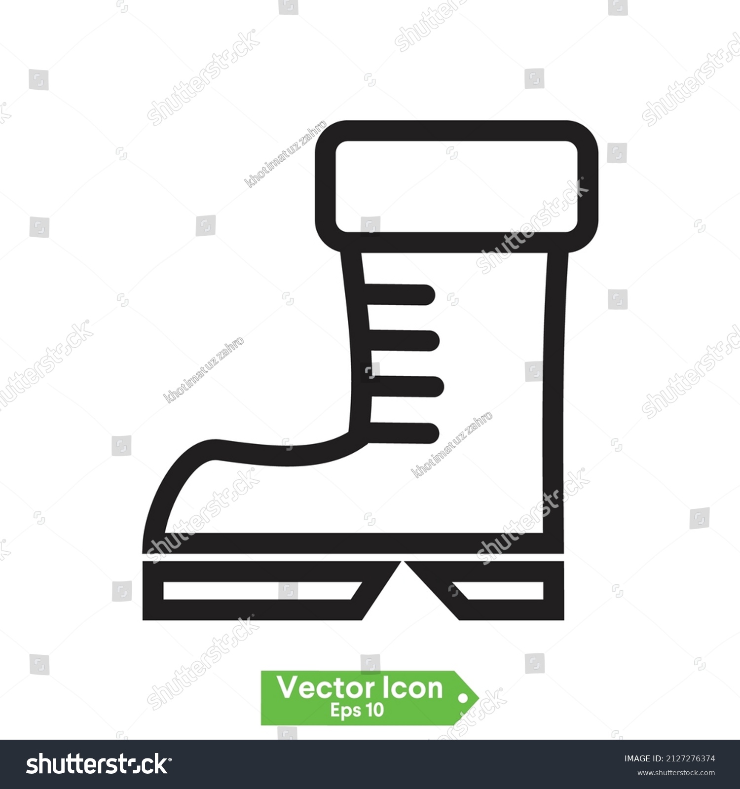 Safety Boots Icon Over White Background Stock Vector (Royalty Free ...