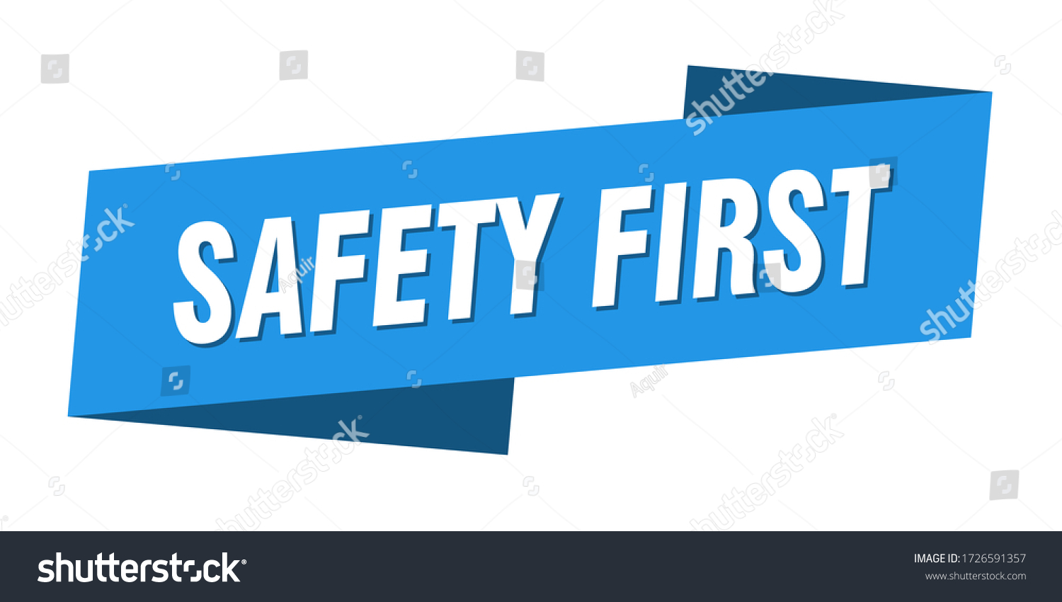 Safety First Banner Template Safety First Stock Vector (Royalty Free ...