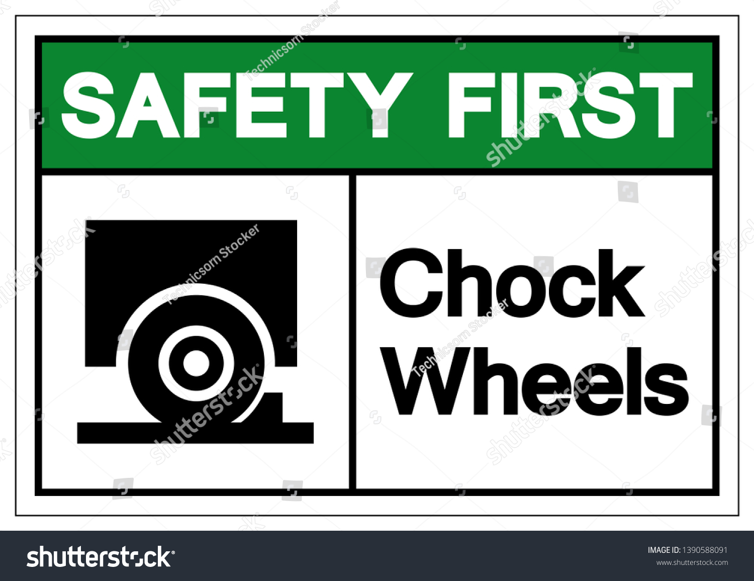 SVG of Safety First Chock Wheels Symbol Sign, Vector Illustration, Isolate On White Background Label. EPS10  svg