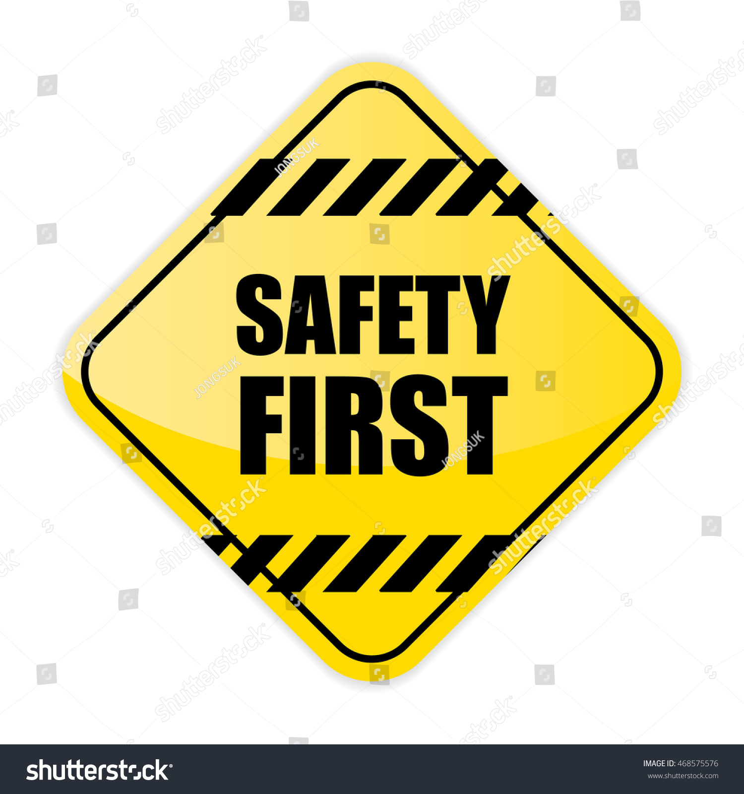 Safety First Sign Vector Stock Vector (Royalty Free) 468575576