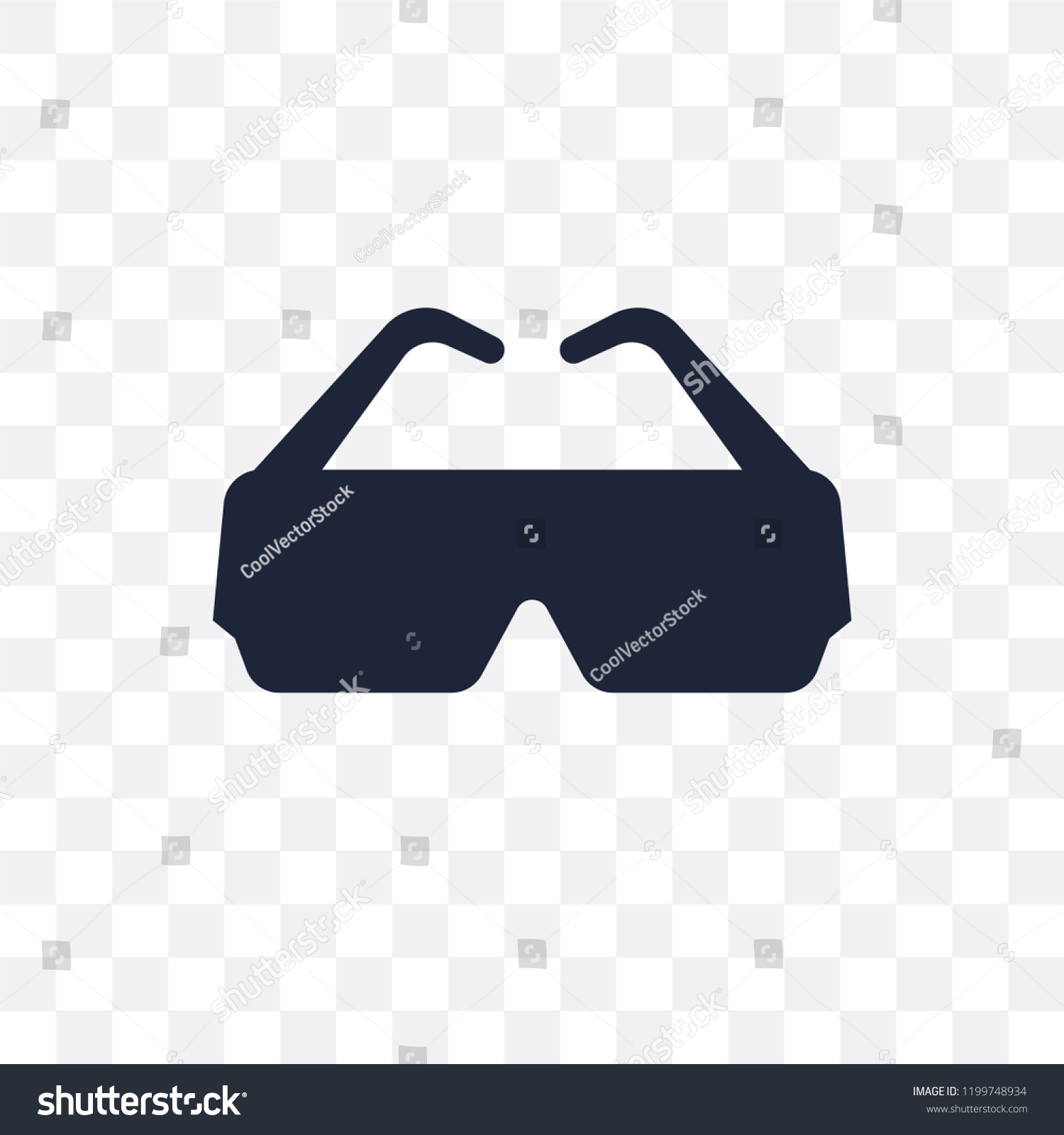 Safety Glasses Transparent Icon Safety Glasses Stock Vector