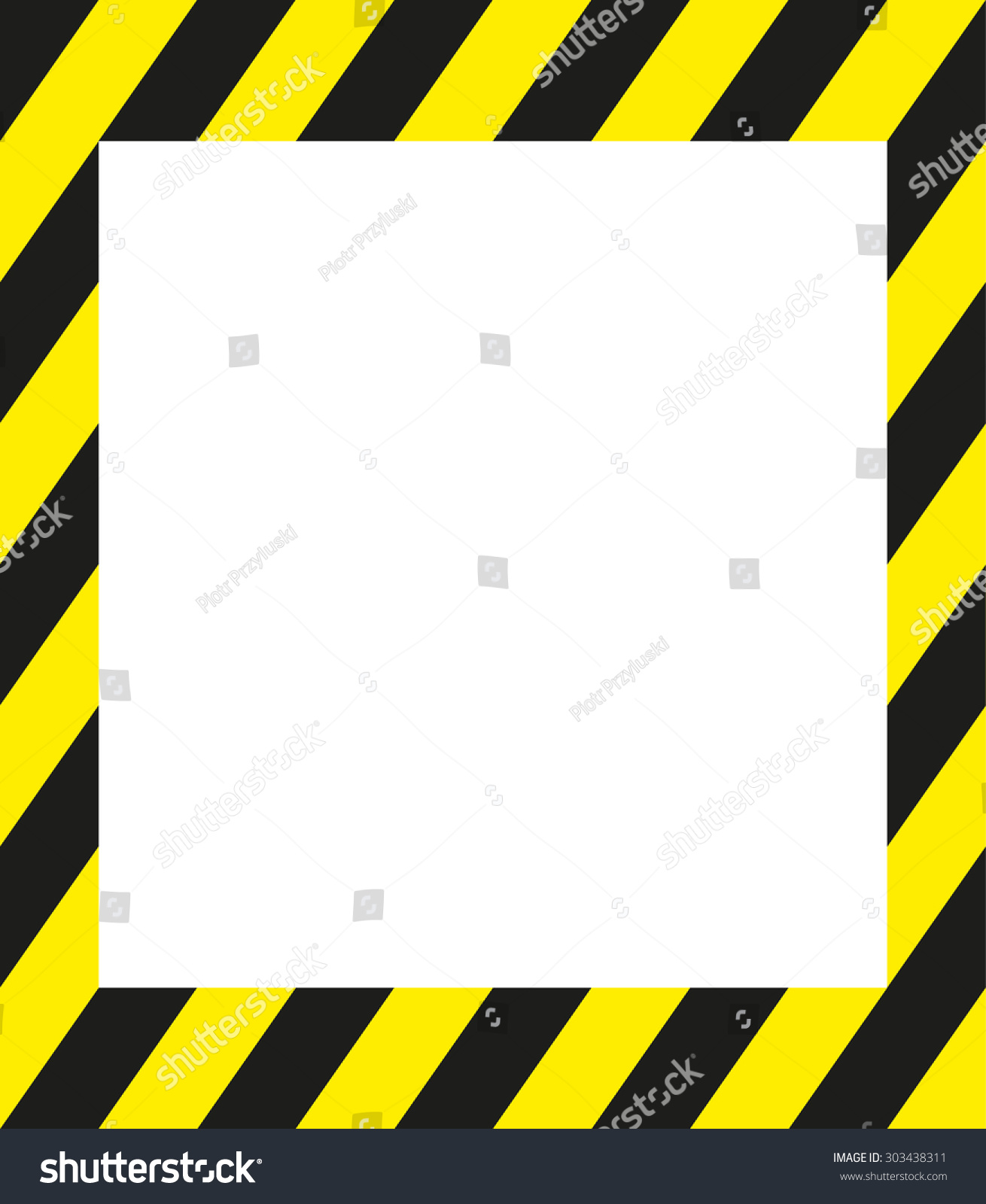 Safety Line Frame Stock Vector 303438311 : Shutterstock