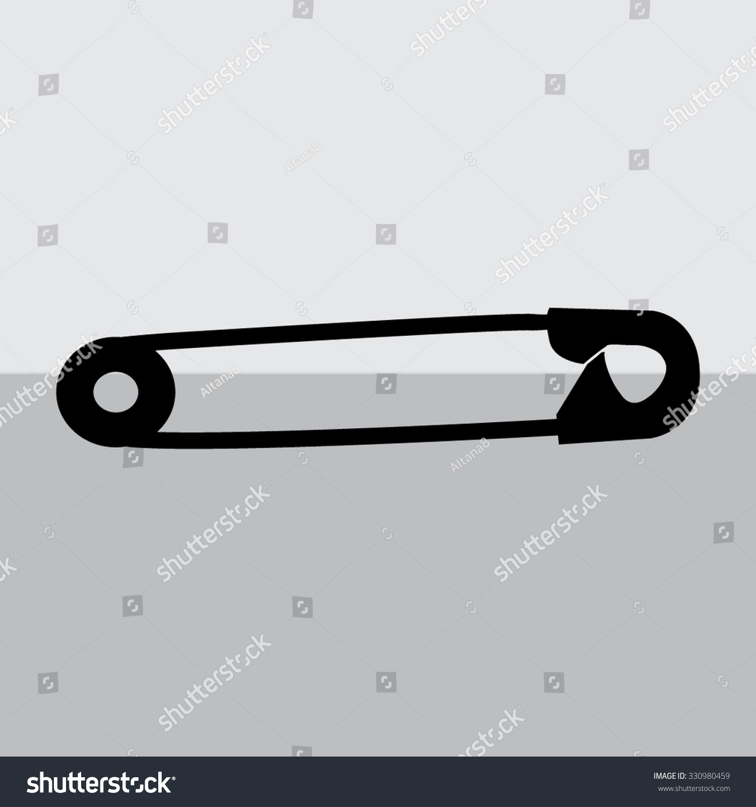 Safety Pins Silhouettes Stock Vector Royalty Free 330980459