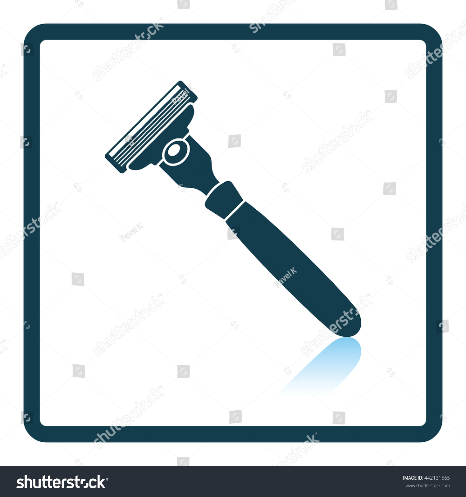 Safety Razor Icon Shadow Reflection Design Stock Vector 442131565 ...
