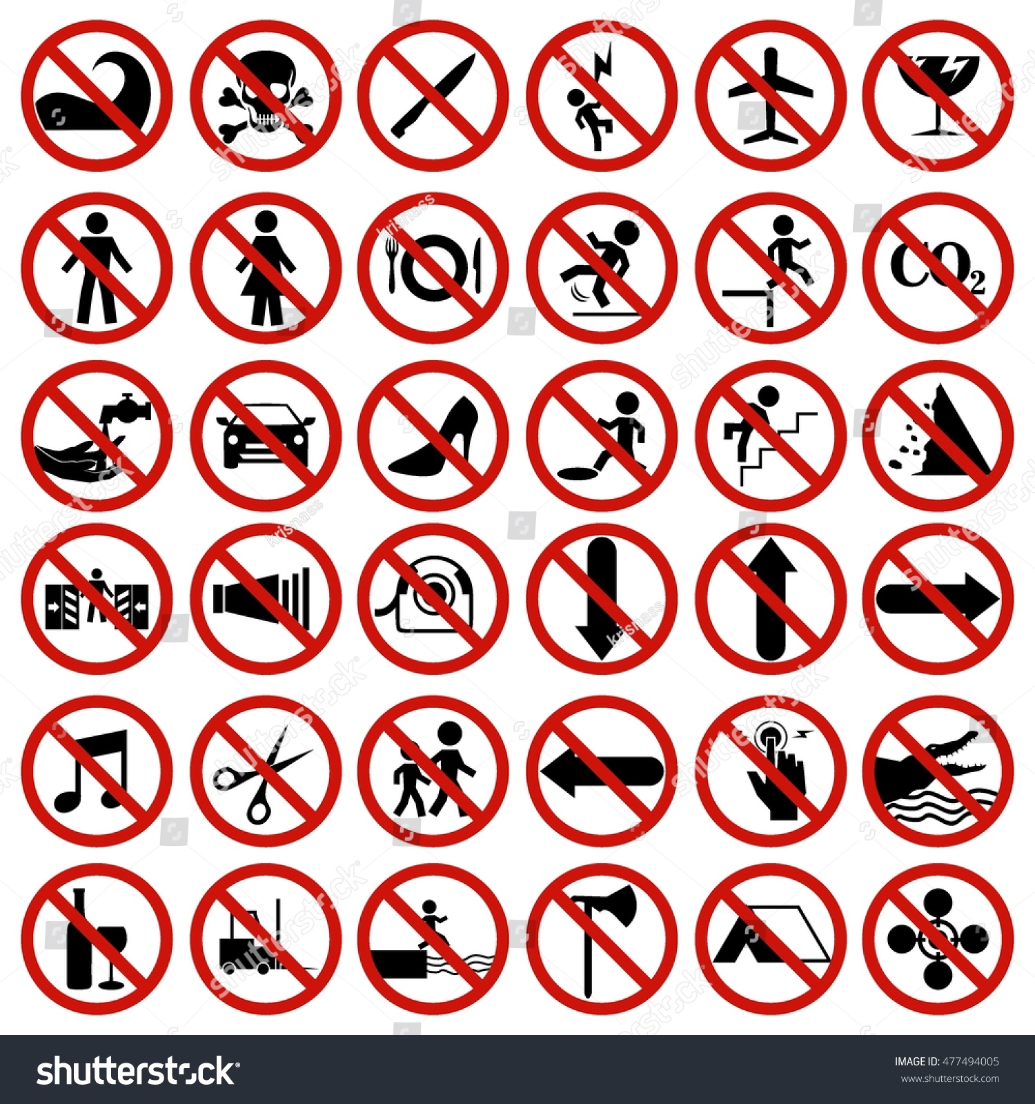 Safety Sign Mandatory Sign Safety Instructionwarning Stock Vector ...