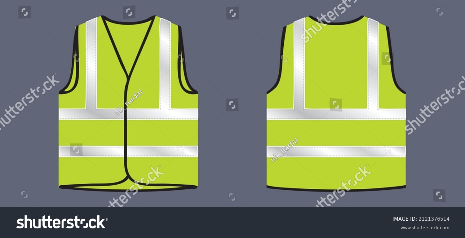 SVG of safety vest or Safety jacket in yellow colour, jacket design vector illustration svg
