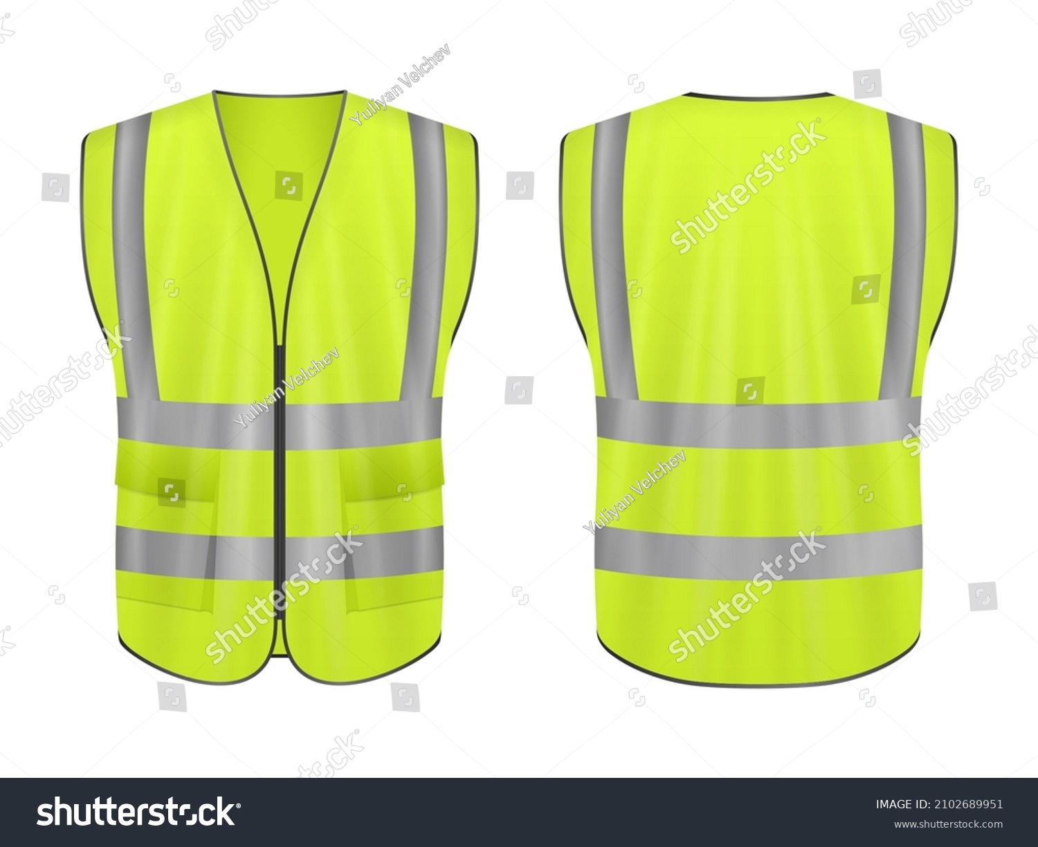 SVG of Safety vest set on a white background. Vector illustration. svg