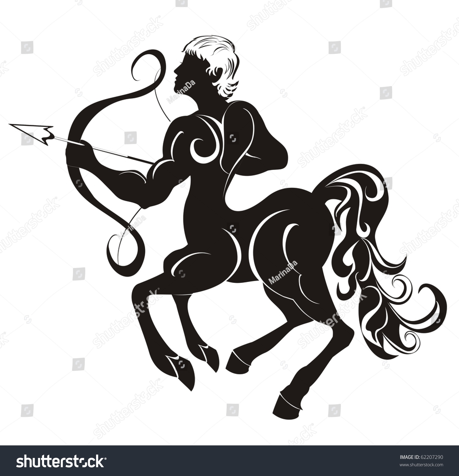 Sagittarius. Astrology Sign. Vector Zodiac - 62207290 : Shutterstock