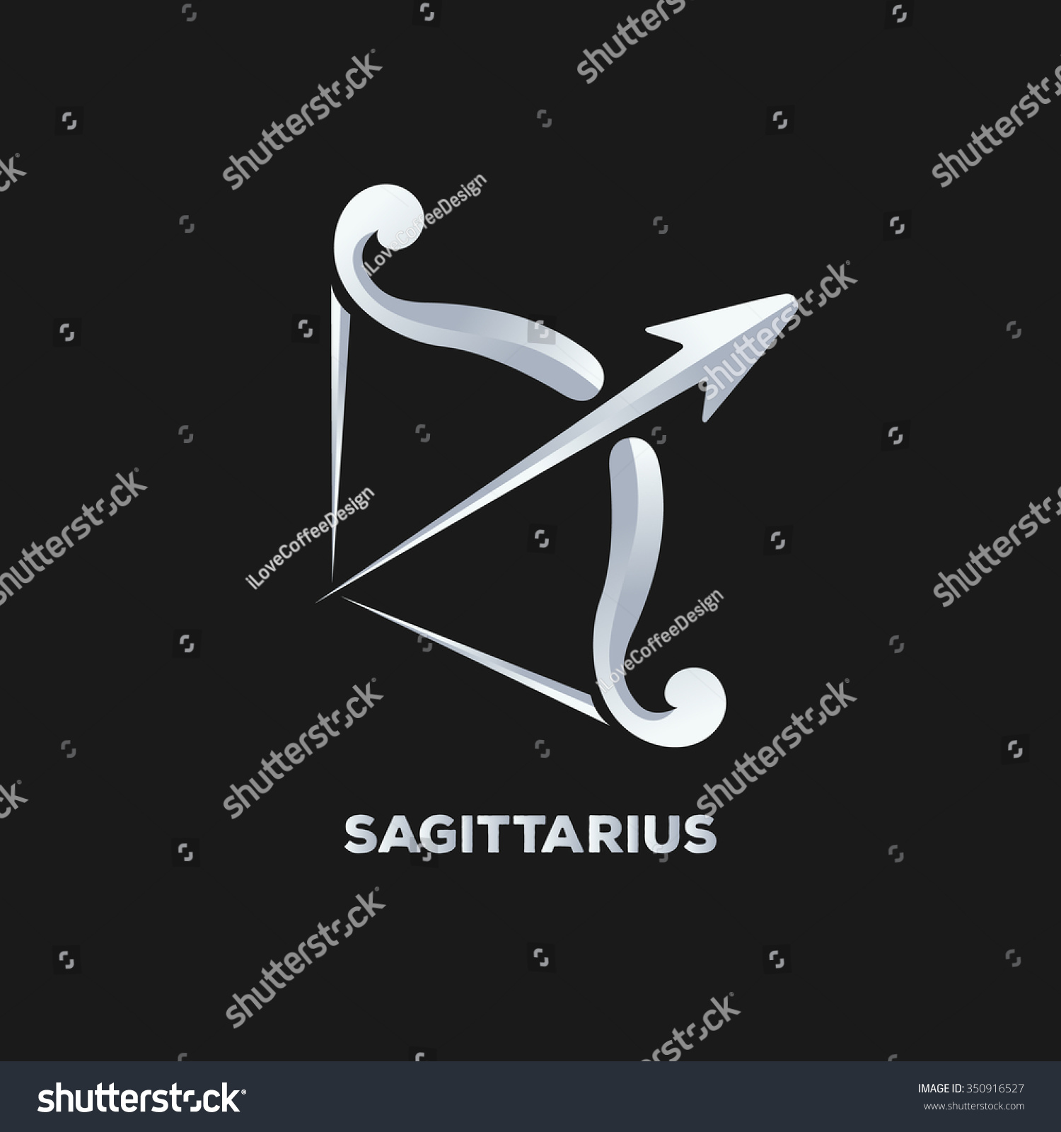 Sagittarius Logo Vector Stock Vector 350916527 - Shutterstock