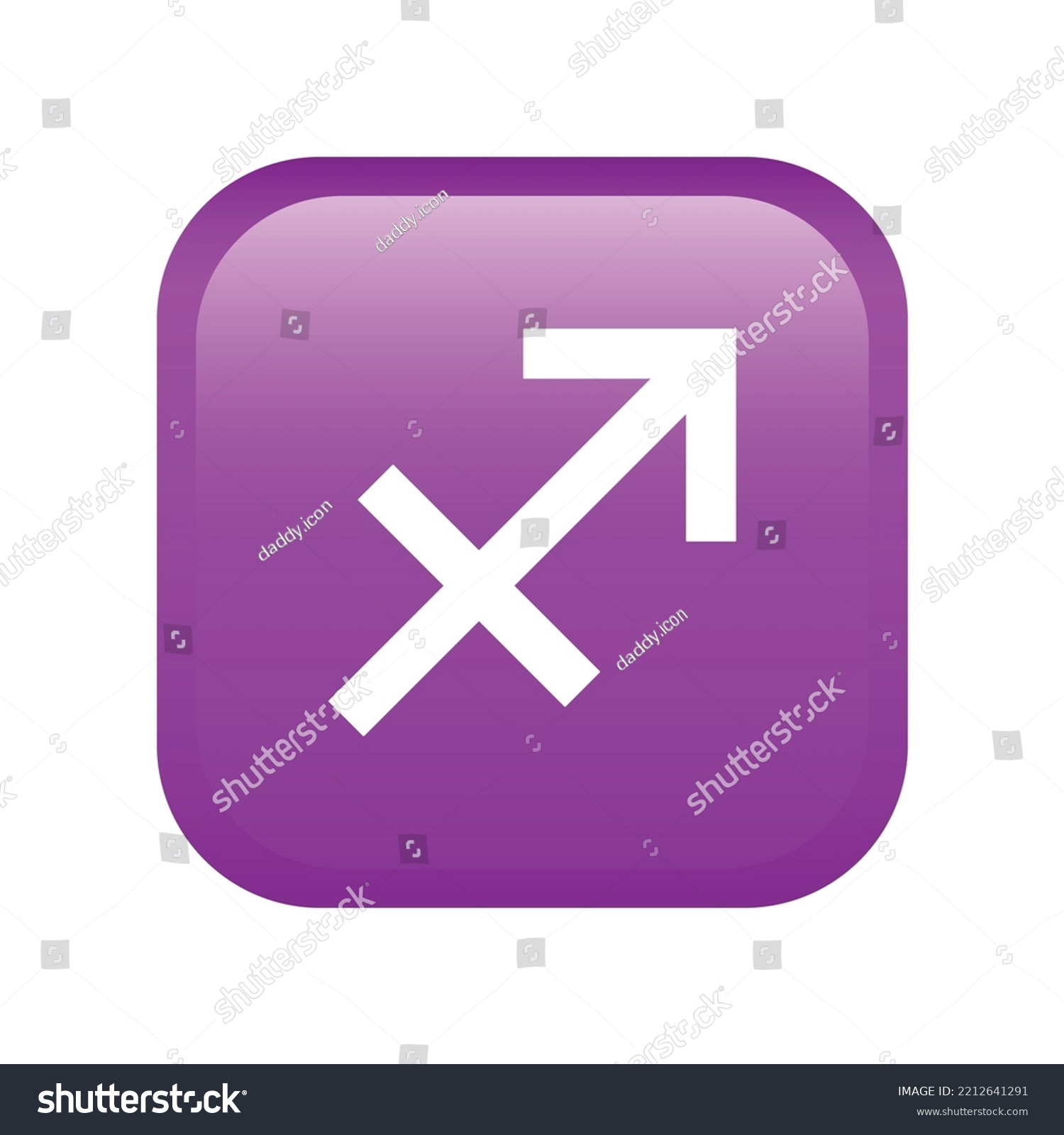 SVG of Sagittarius phone emoji icon isolated on white background. Astrology symbol modern, simple, vector, icon for website design, mobile app, ui. Vector Illustration svg