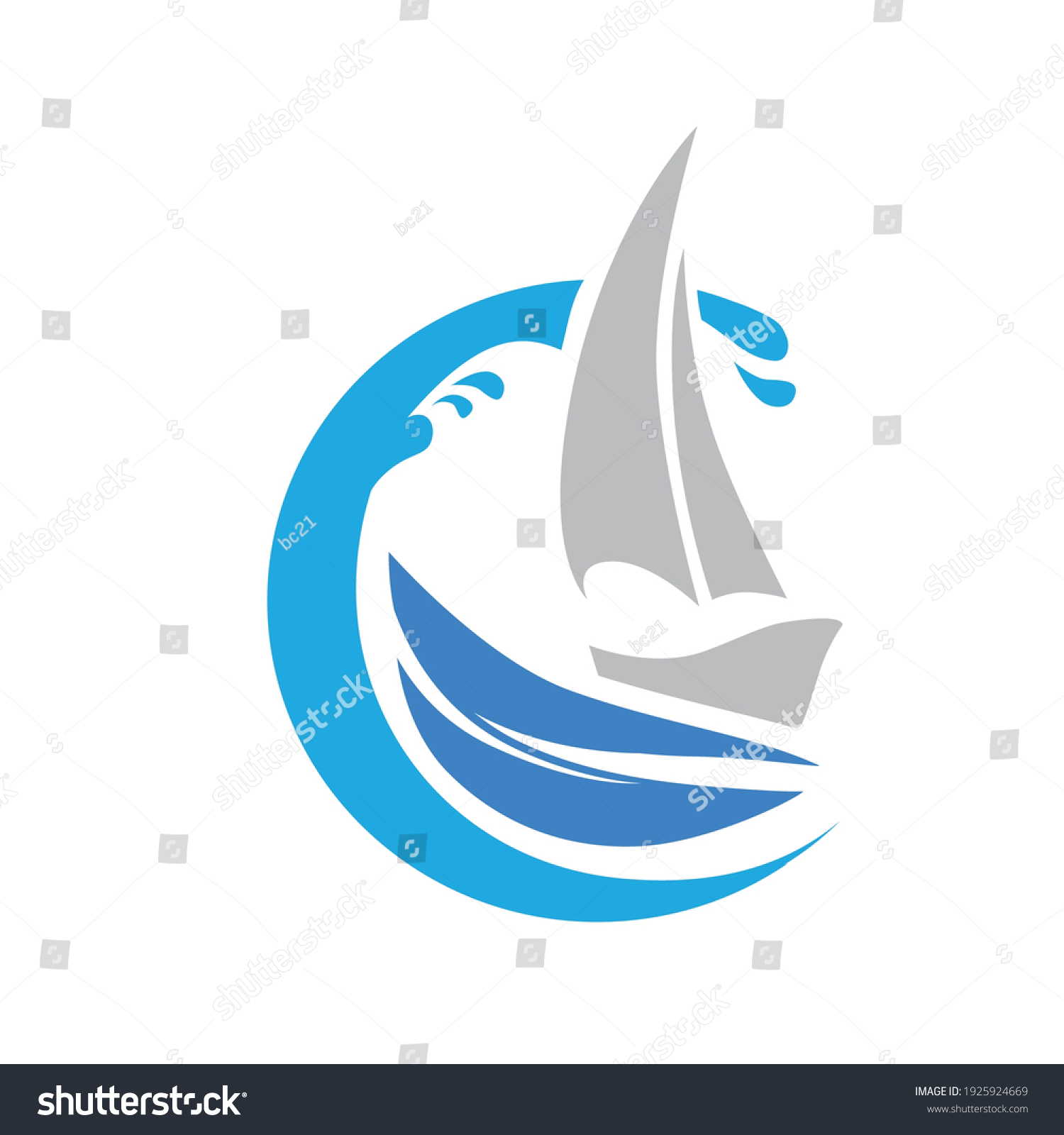 Sail Boat Vector Graphic Design Element Stock Vector (Royalty Free ...