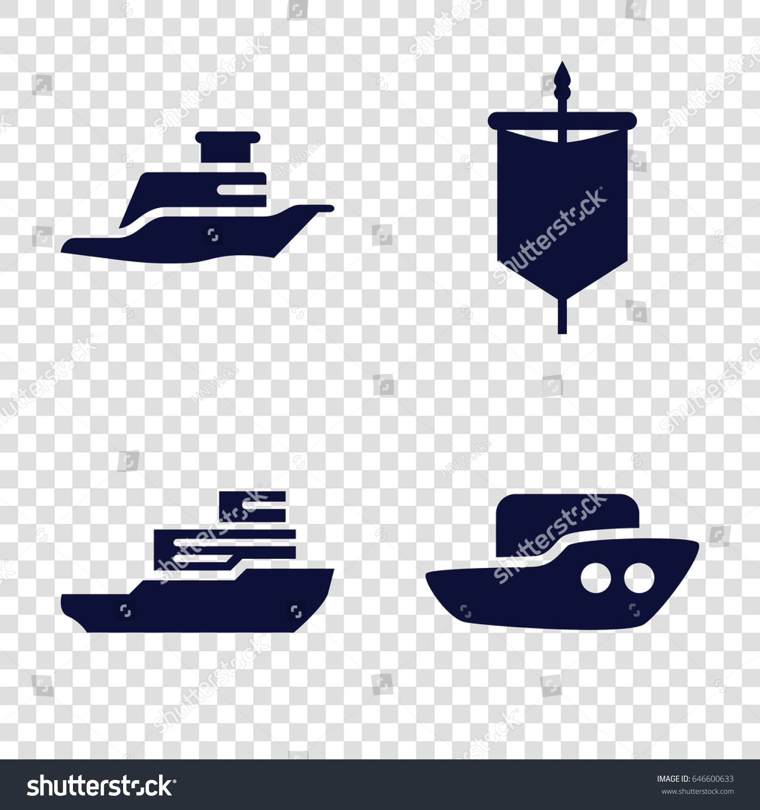 SVG of Sailboat icons set. set of 4 sailboat filled icons such as boat, ship svg