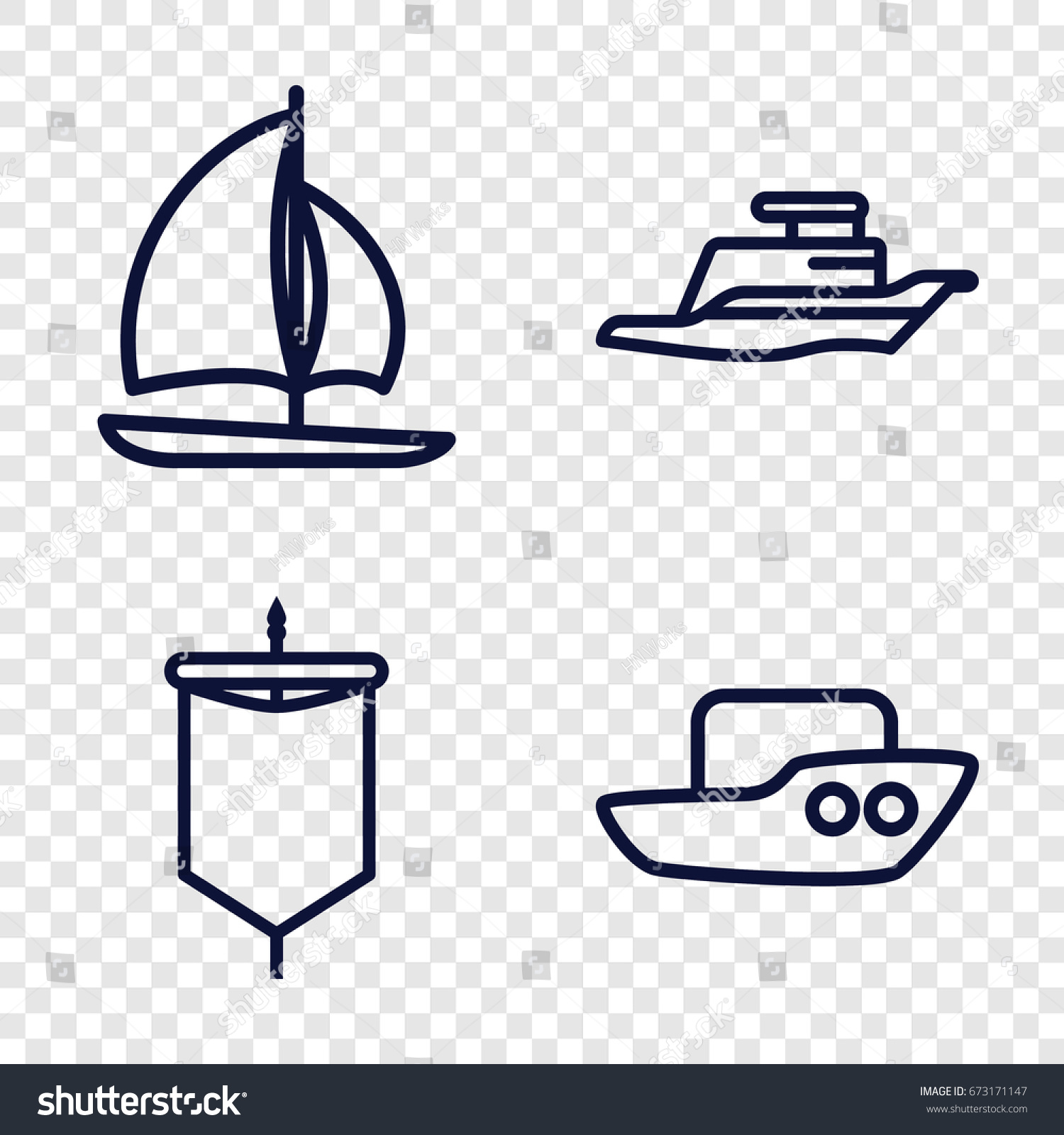 SVG of Sailboat icons set. set of 4 sailboat outline icons such as boat, ship, sail svg