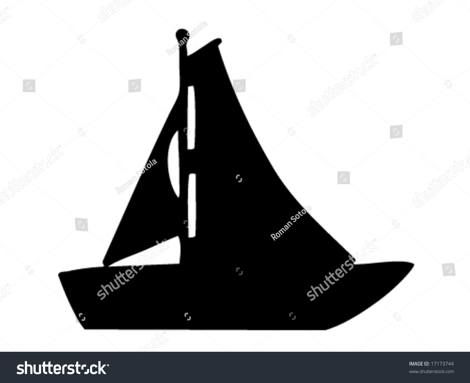 Sailboat Silhouette Stock Vector 17173744 - Shutterstock