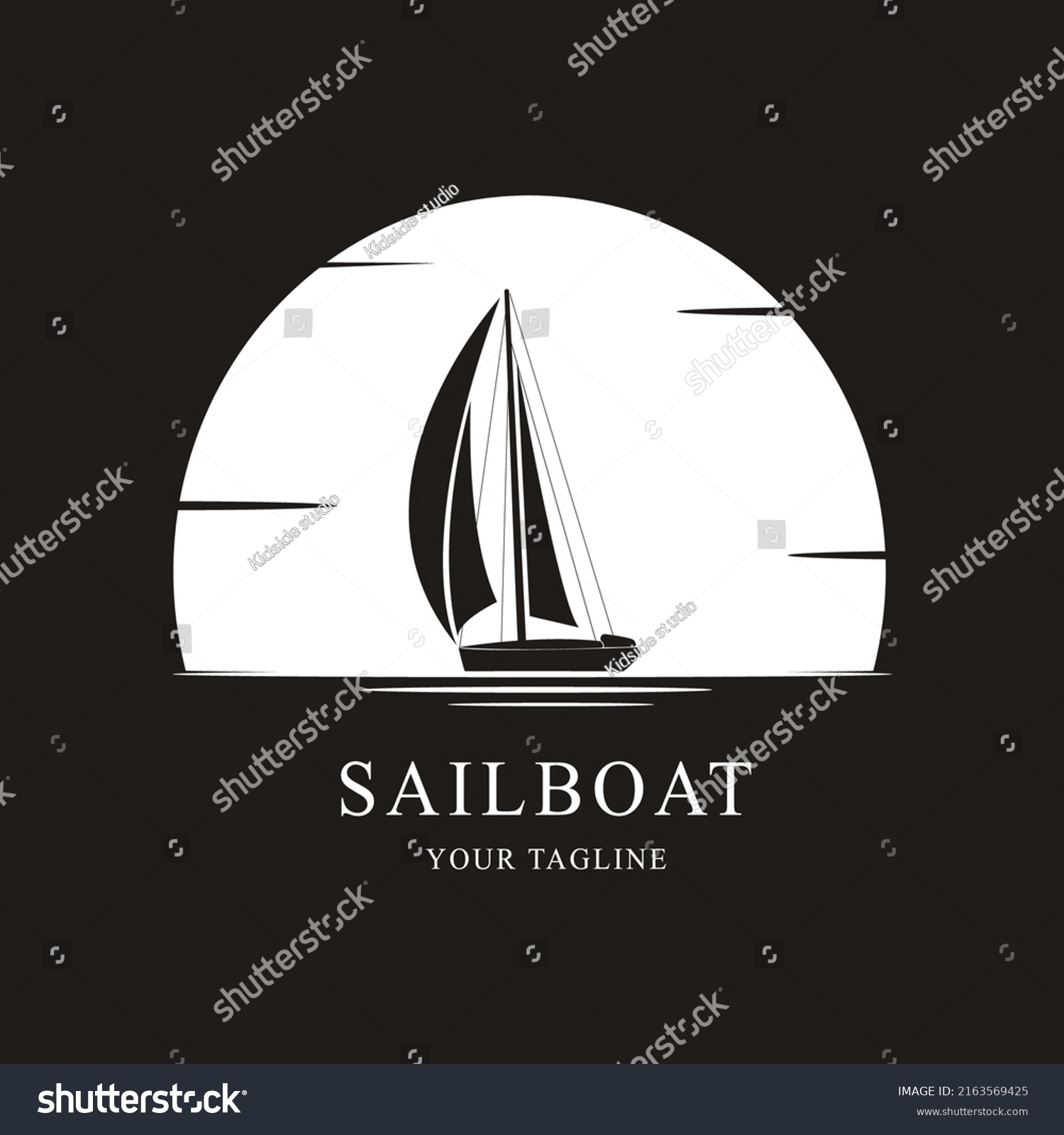 Sailing Ship Adventure Logo Template Design Stock Vector (royalty Free 