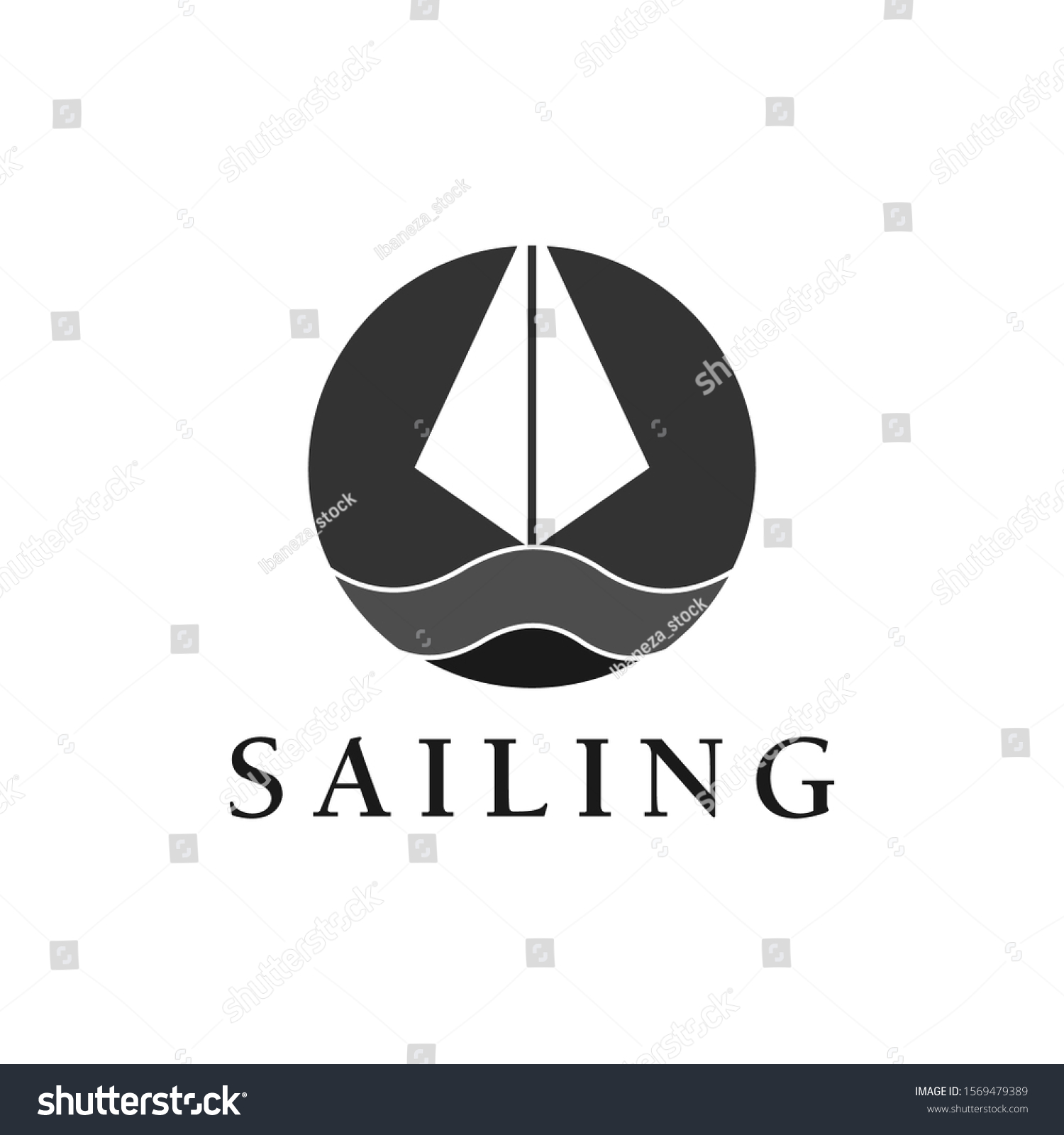 Sailing Ship Boat Logo Template Stock Vector (Royalty Free) 1569479389 ...