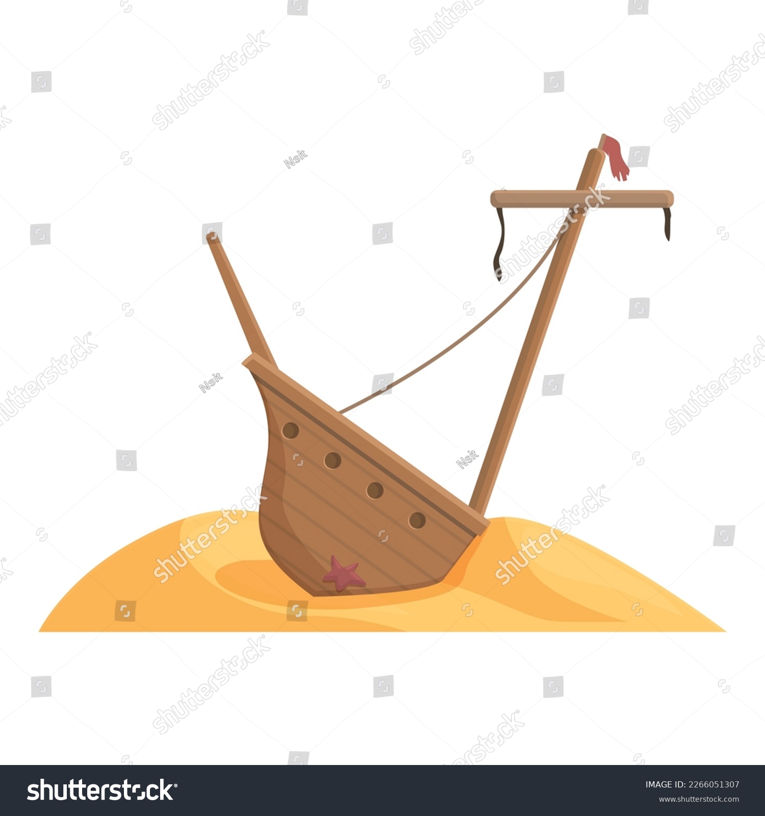 SVG of Sailing wrecking ship icon cartoon vector. Old boat. Shipwreck ocean svg