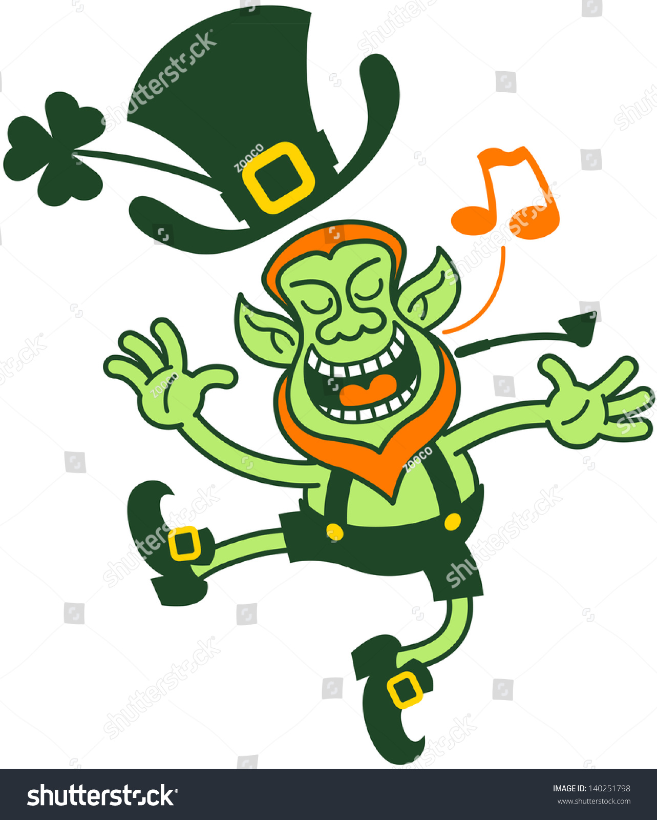 Uncategorized Animated Leprechaun saint patricks day leprechaun singing dancing stock vector and in an animated proud way
