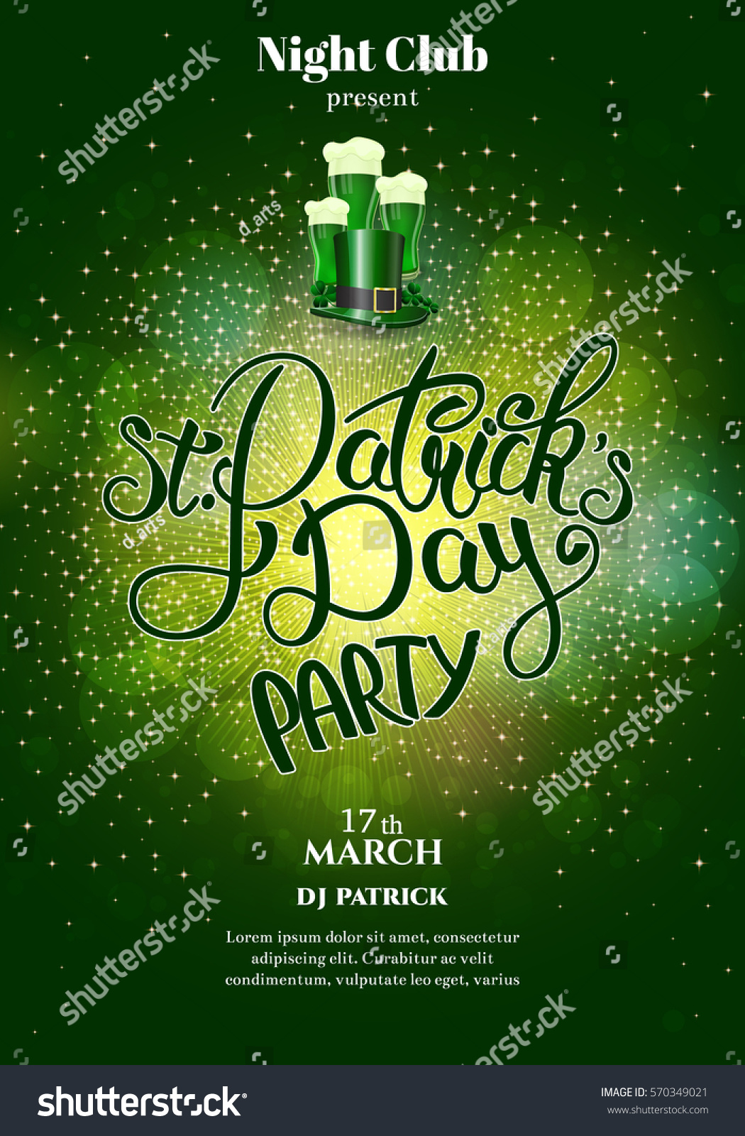 saint patricks day party flyer invitation stock photo photo vector leo party flyer