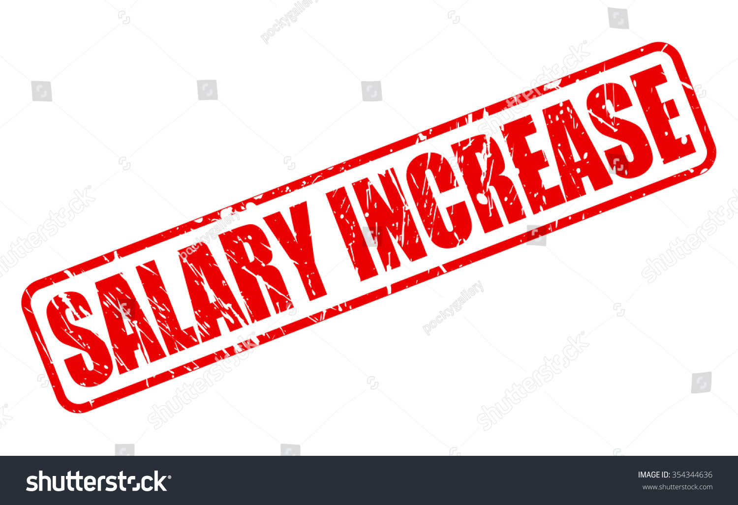 Salary Increase Red Stamp Text On Stock Vector (Royalty Free) 354344636