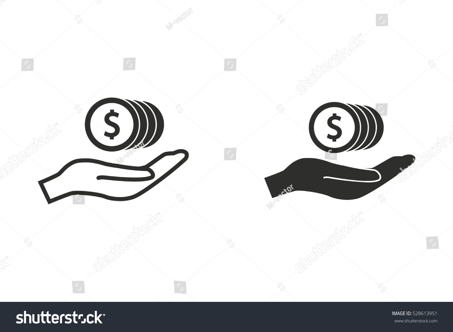 Salary Vector Icon Black Illustration Isolated Stock Vector (royalty 