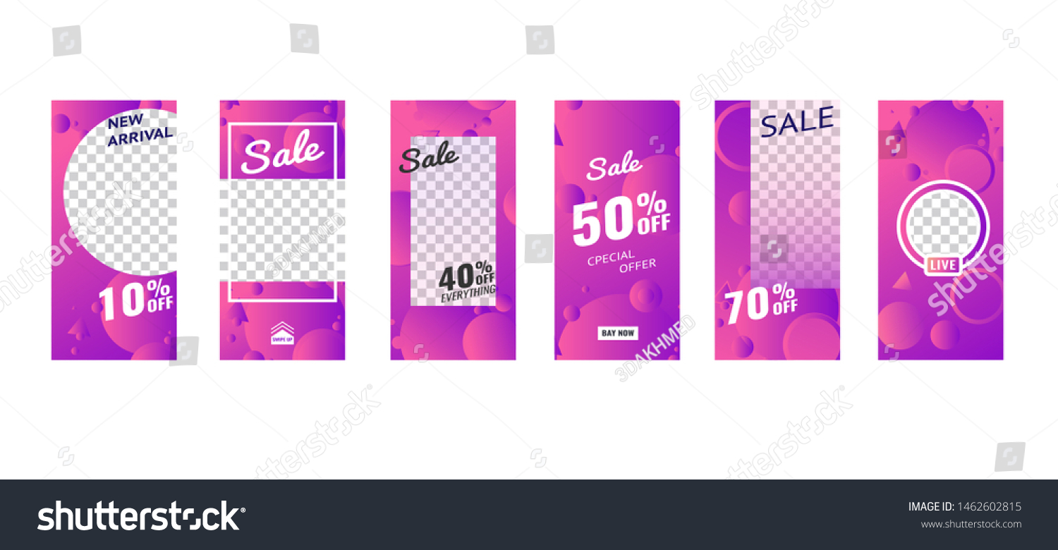 Sale Banner Background Instagram Template Photo Stock Vector Royalty Free