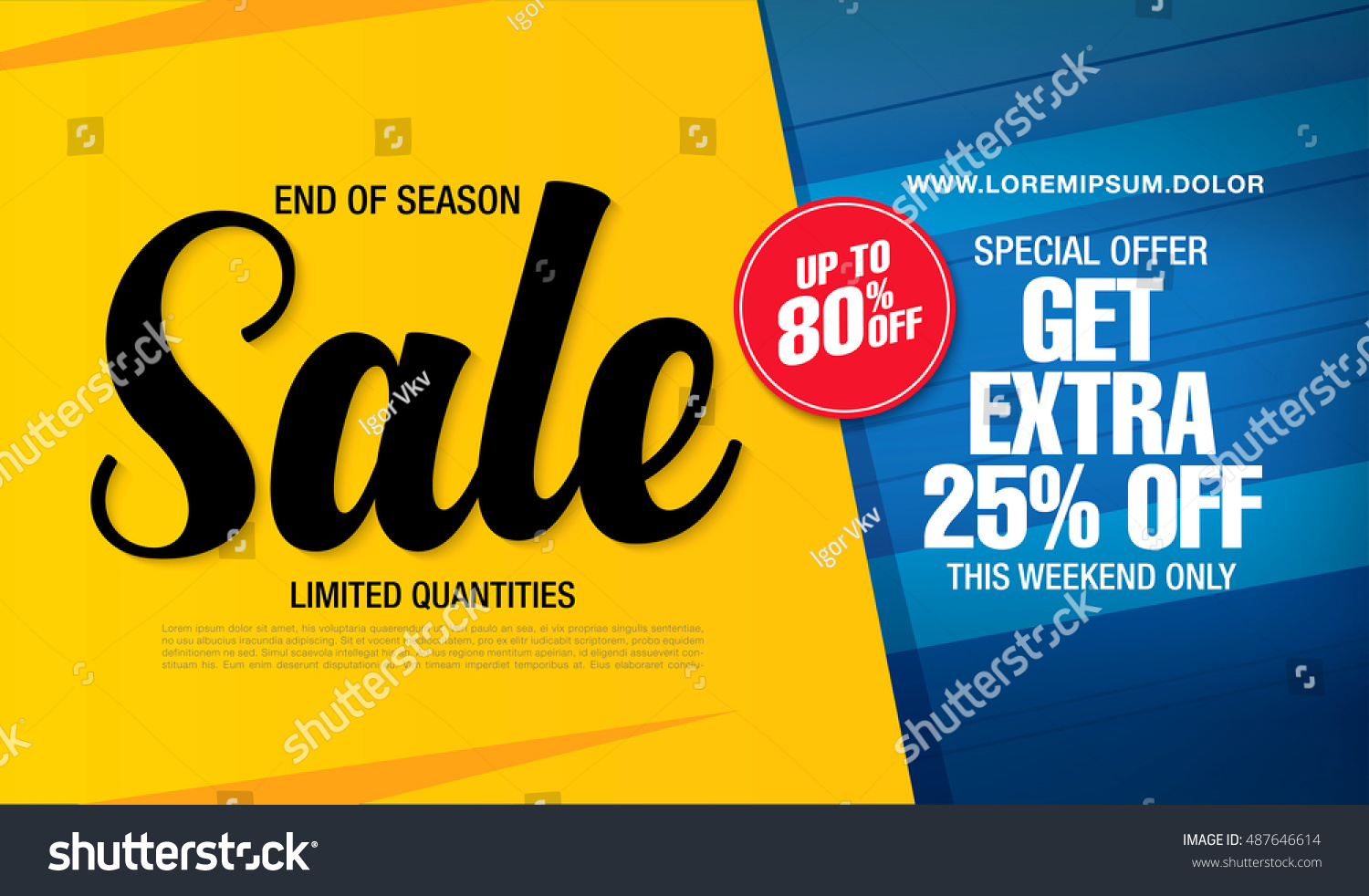 sale banner template design のベクター画像素材 ロイヤリティフリー