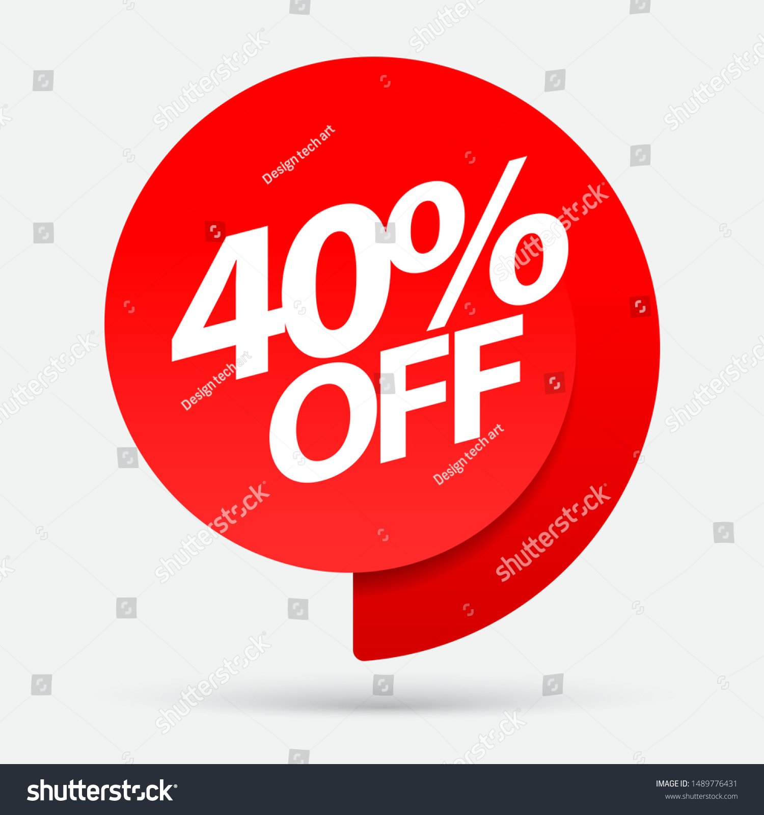 SVG of Sale of special offers. Discount with the price is 40 . An ad with a red tag for an advertising campaign at retail on the day of purchase. vector illustration svg
