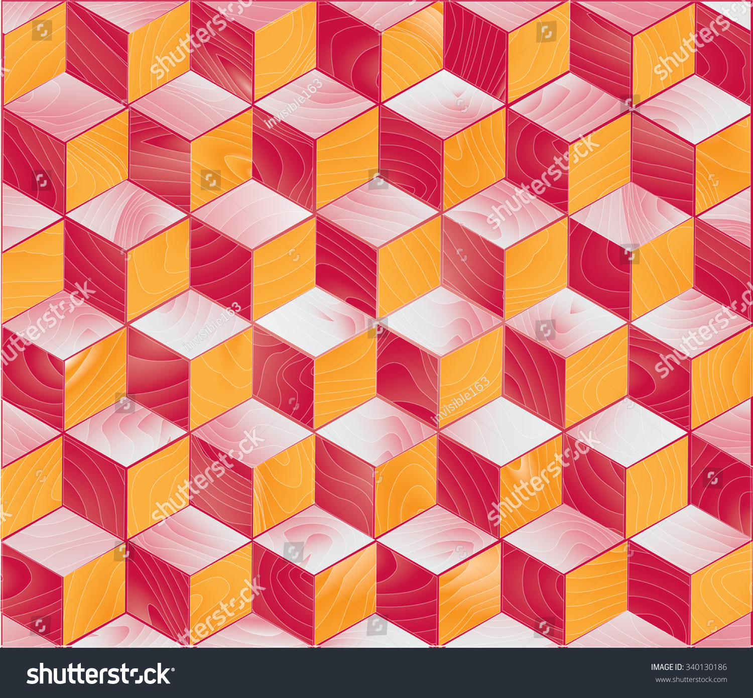 Salmontuna Snapper Fish Cubic Texture Illustration Stock Vector ...