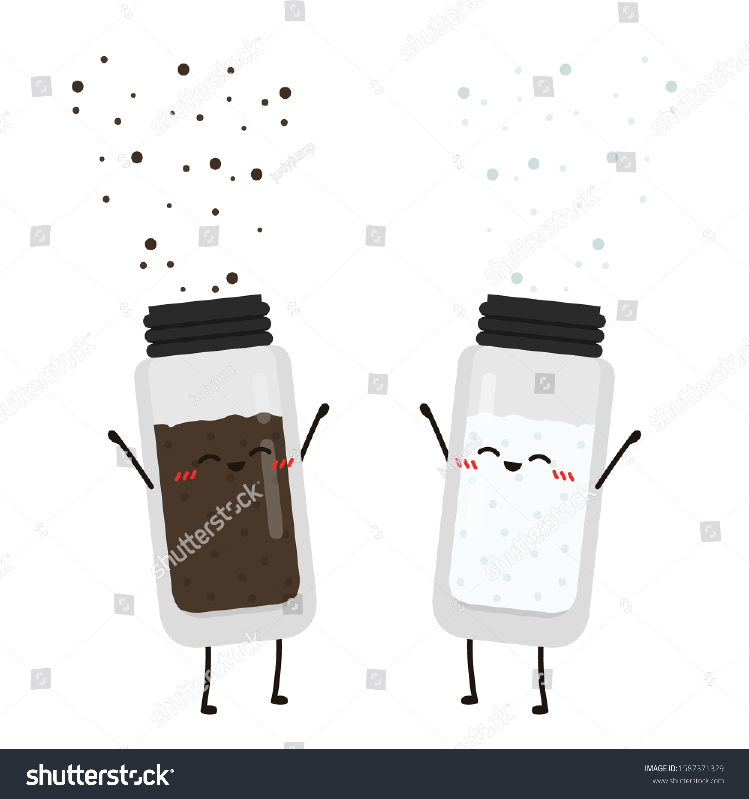 Salt Pepper Character Salt Pepper Vector Stock Vector (Royalty Free ...