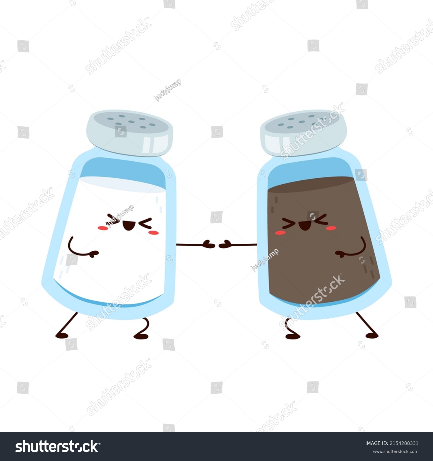 Salt Pepper Shaker Vector Cute Cartoon Stock Vector (Royalty Free ...