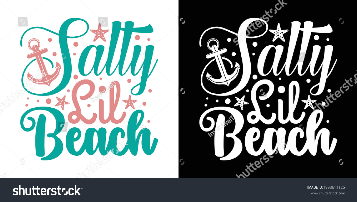 SVG of Salty Lil Beach Printable Vector Illustration svg
