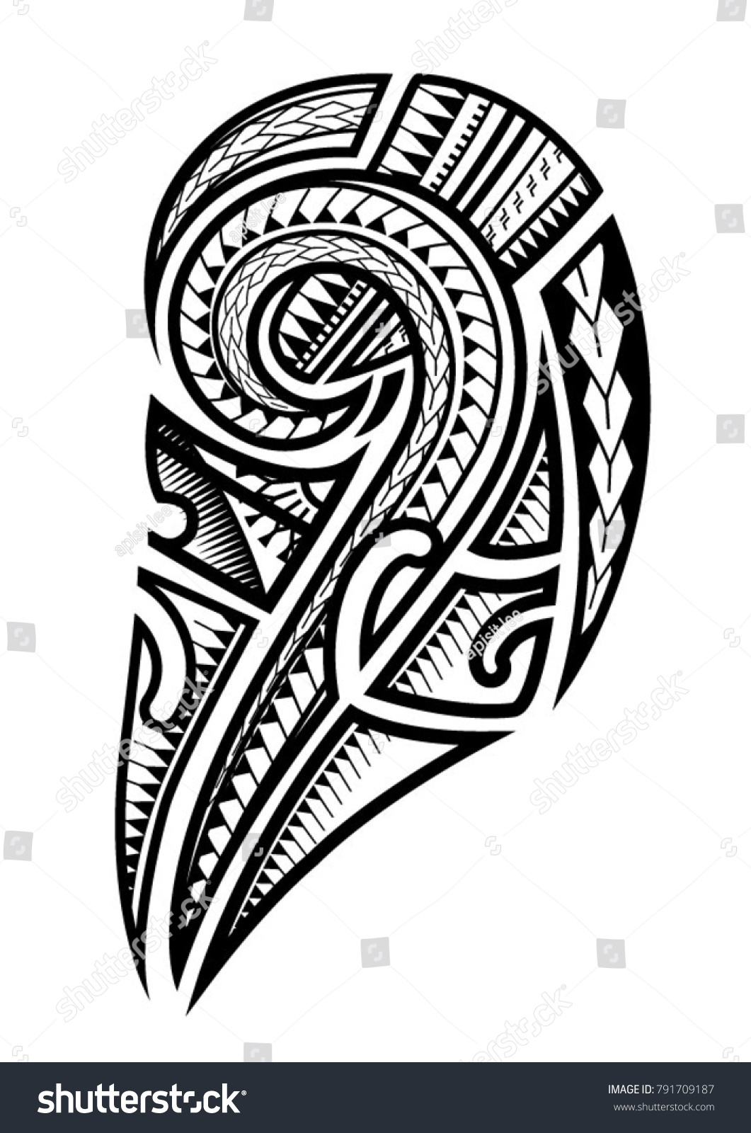 Samoan Tattoo Upper Arm Stock Vector (Royalty Free) 791709187 ...