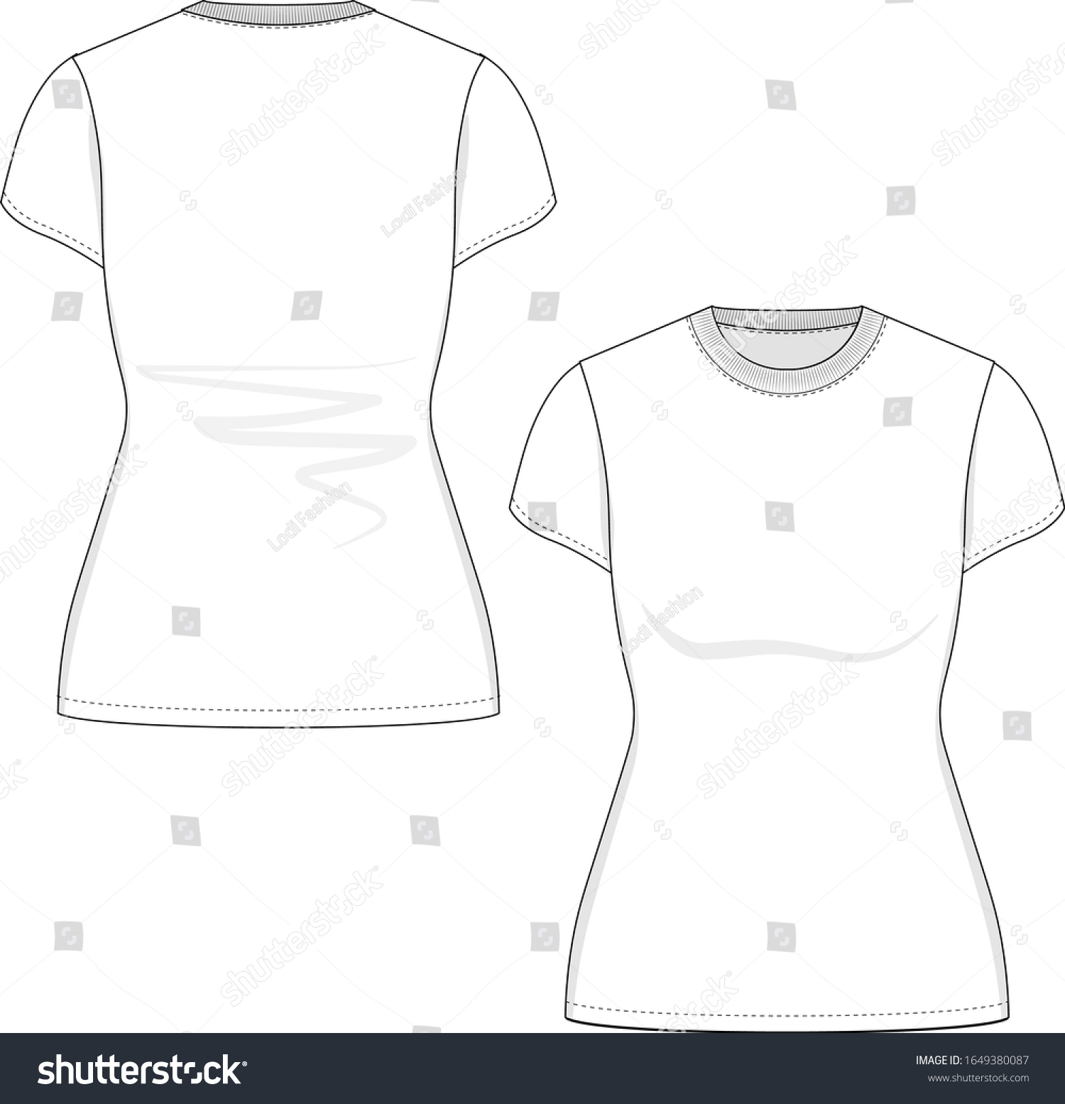 Sample Technical Drawing Tshirt Stock Vector (Royalty Free) 1649380087 ...