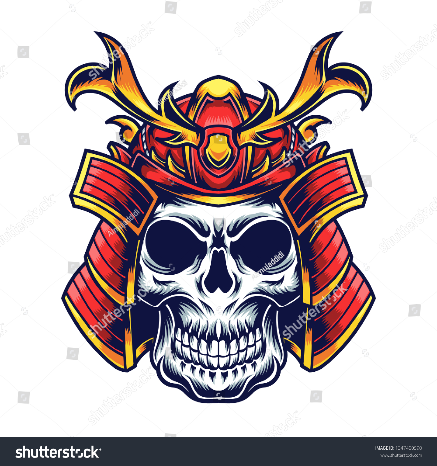 Samurai Skull Vector Illustration Stock Vector Royalty Free Samurai Skull Vector Illustration Stock Vector Royalty Free