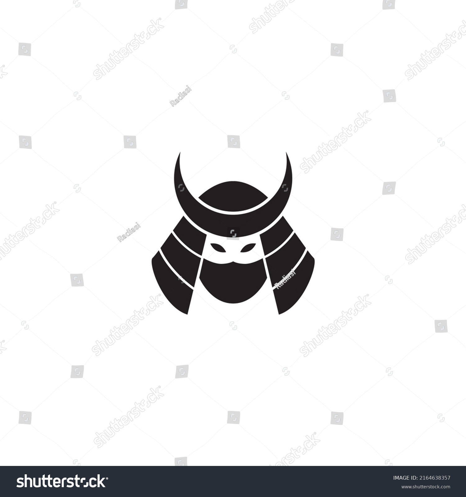 Samurai Vector Illustration Icons Symbols Logos Stock Vector Royalty