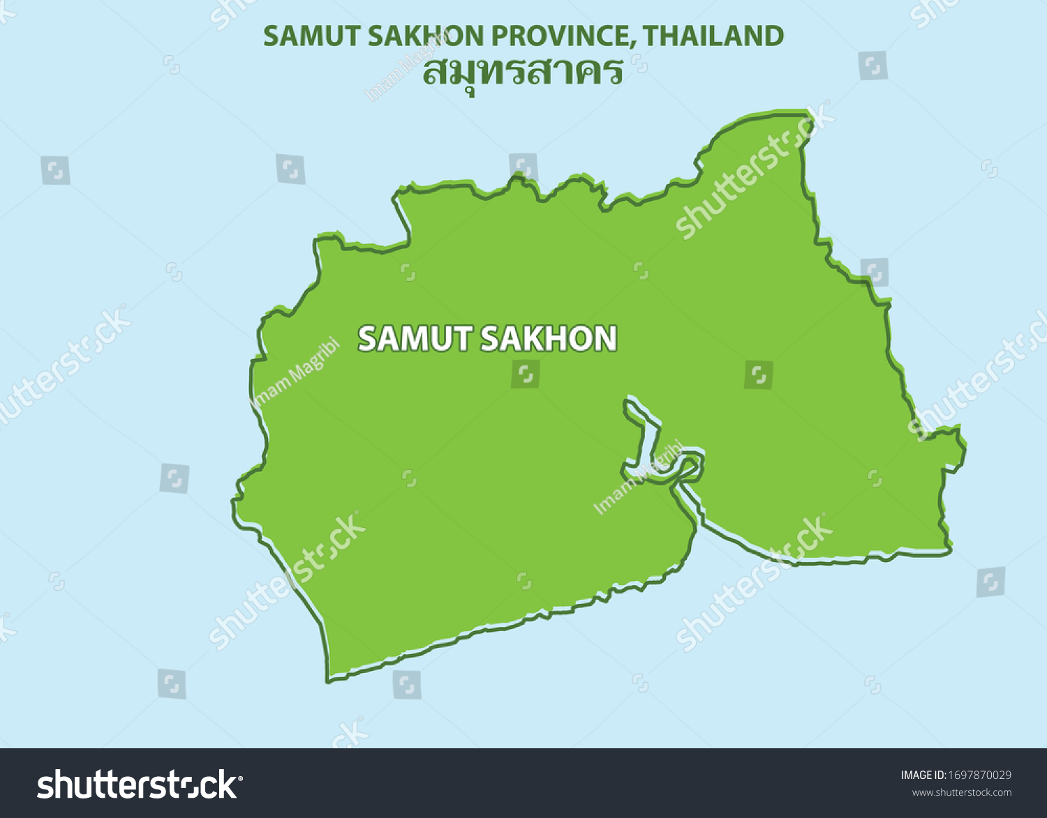 Samut Sakhon Thailand Map Samut Sakhon Province Map Thailand Country Stock Vector (Royalty Free)  1697870029 | Shutterstock