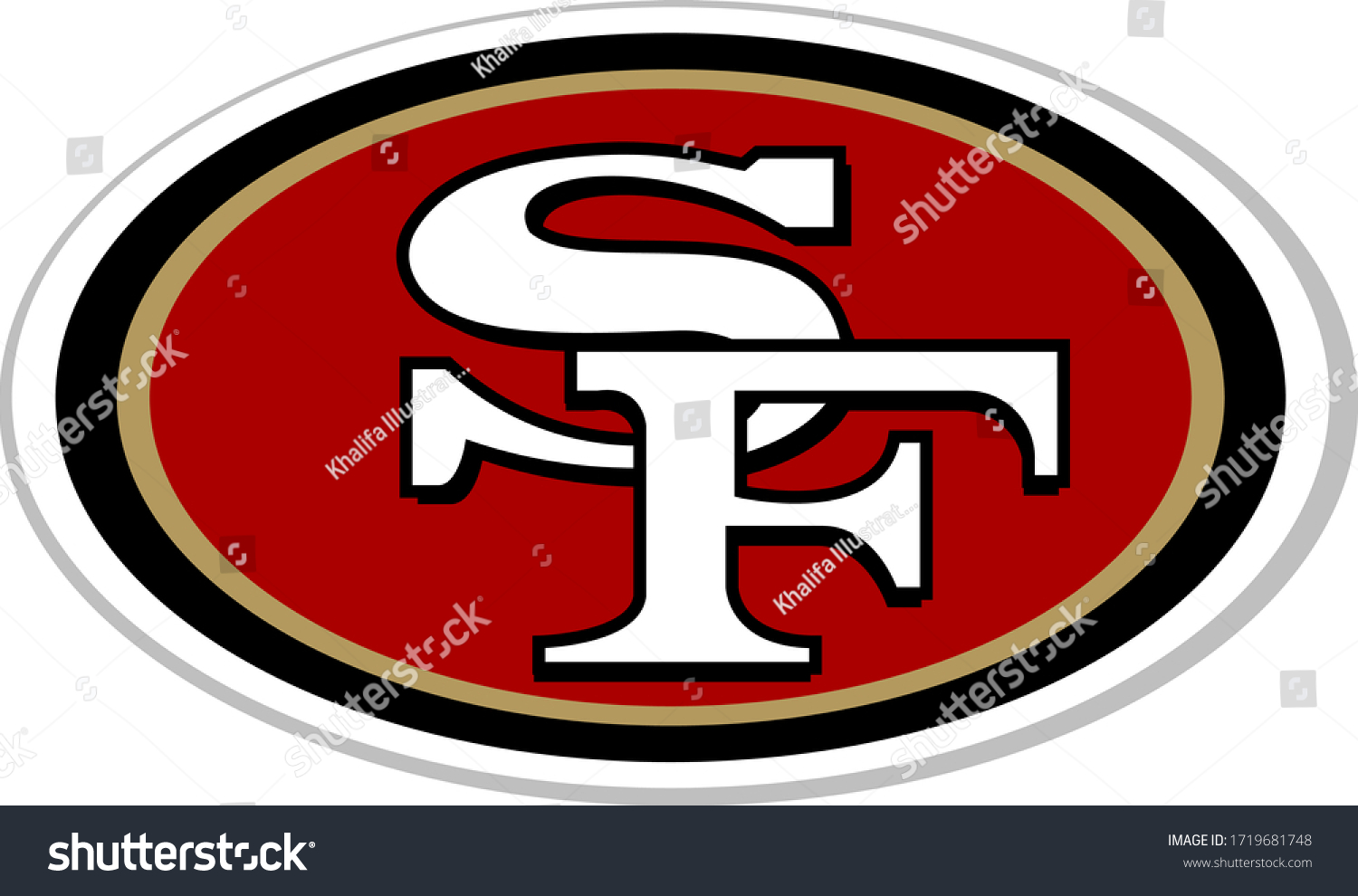 San Francisco 49ers Logo American Football Stock Vector (Royalty Free ...