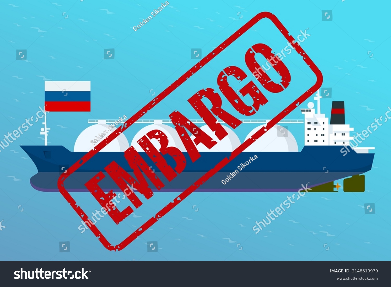 Sanctions Embargo On Russian Gas Oil Stock Vector (Royalty Free ...