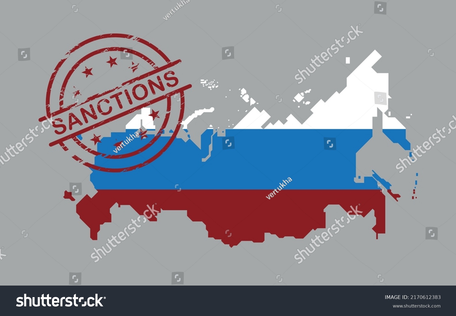 Sanctions Russia Map Sanctions Stamp Vector Stock Vector (Royalty Free ...