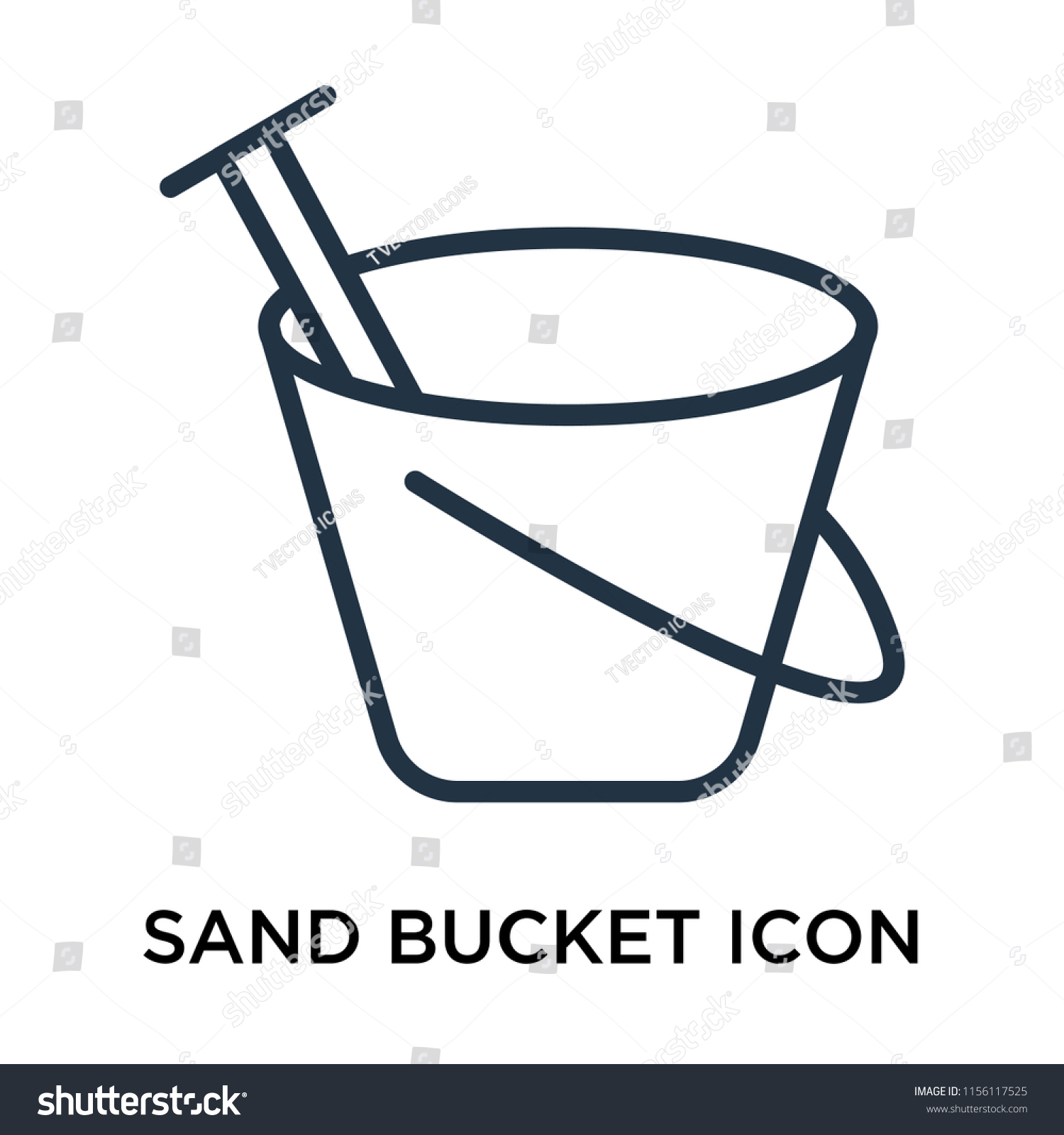 white sand bucket