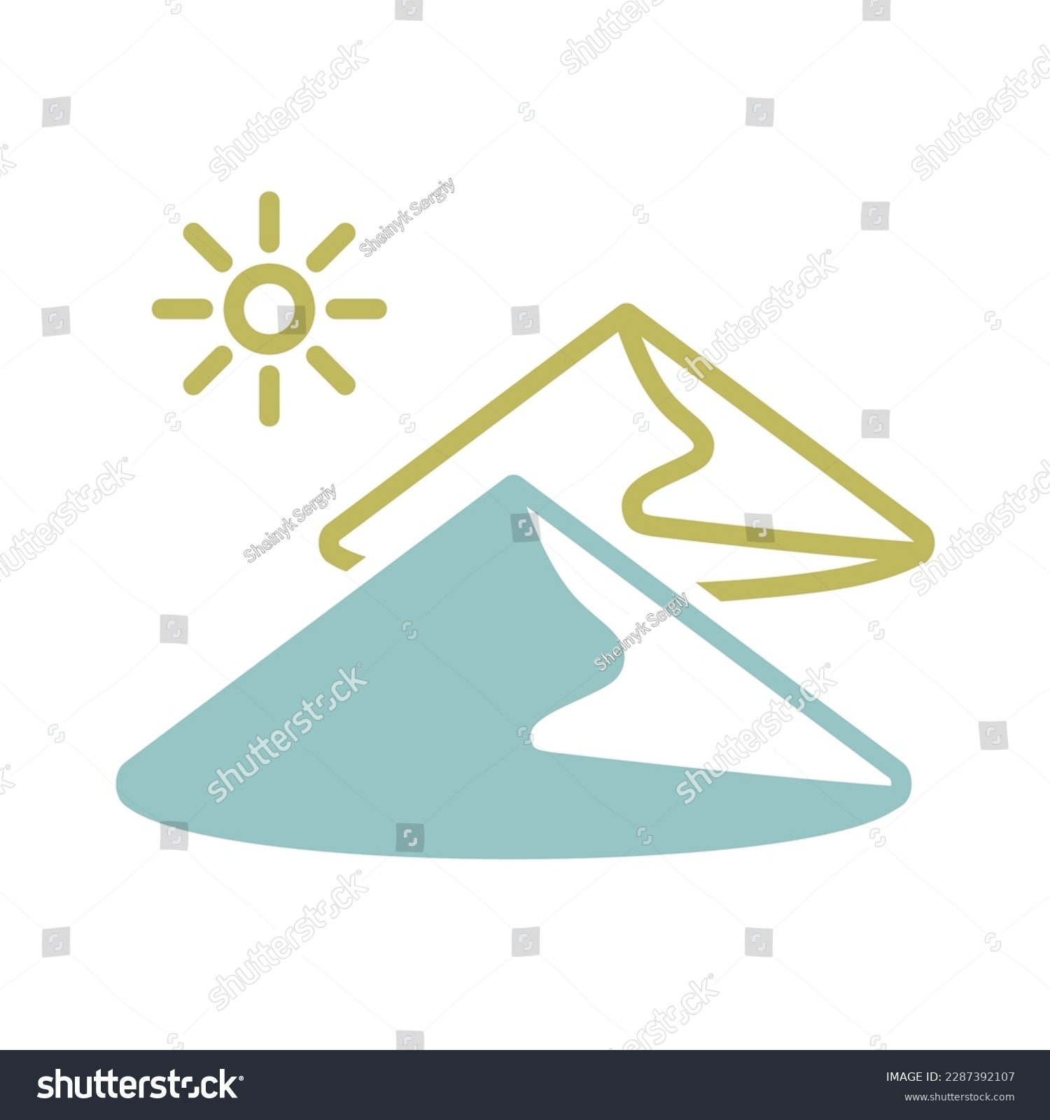 SVG of Sand dunes vector isolated icon. Nature sign. Graph symbol for travel and tourism web site and apps design, logo, app, UI svg