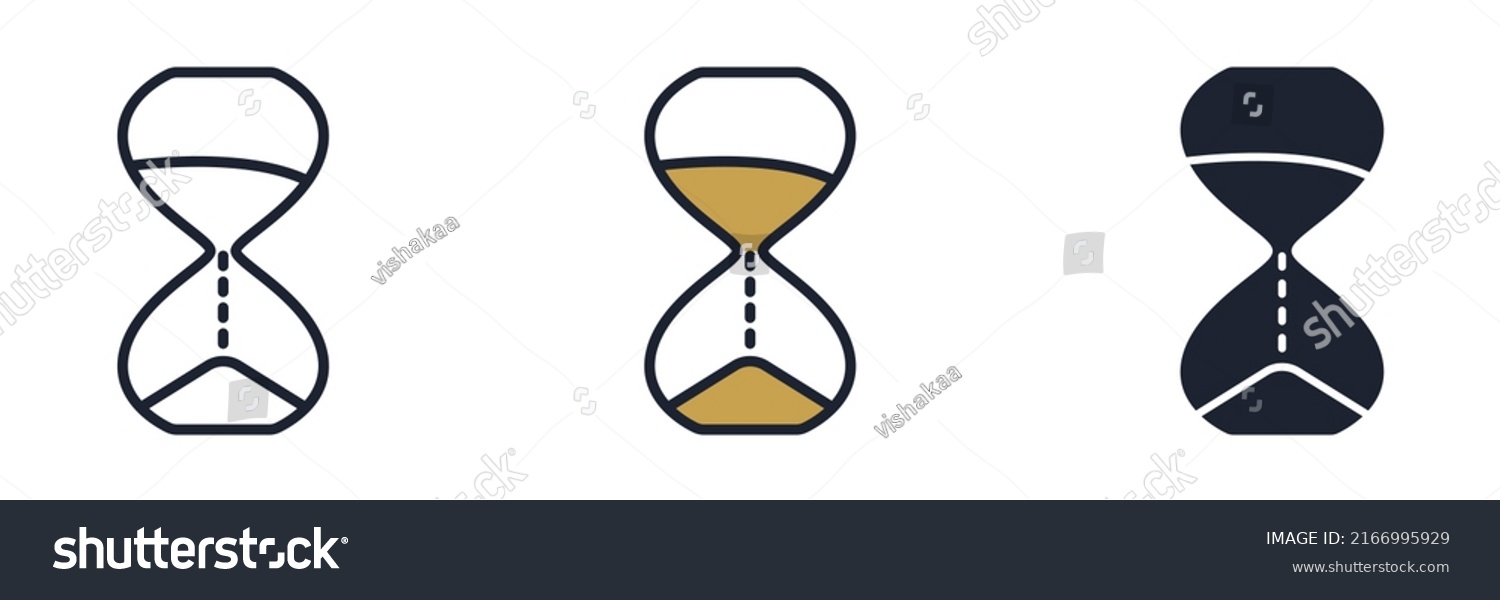 Sandglass Icon Symbol Template Graphic Web Stock Vector Royalty Free 2166995929 Shutterstock 3915