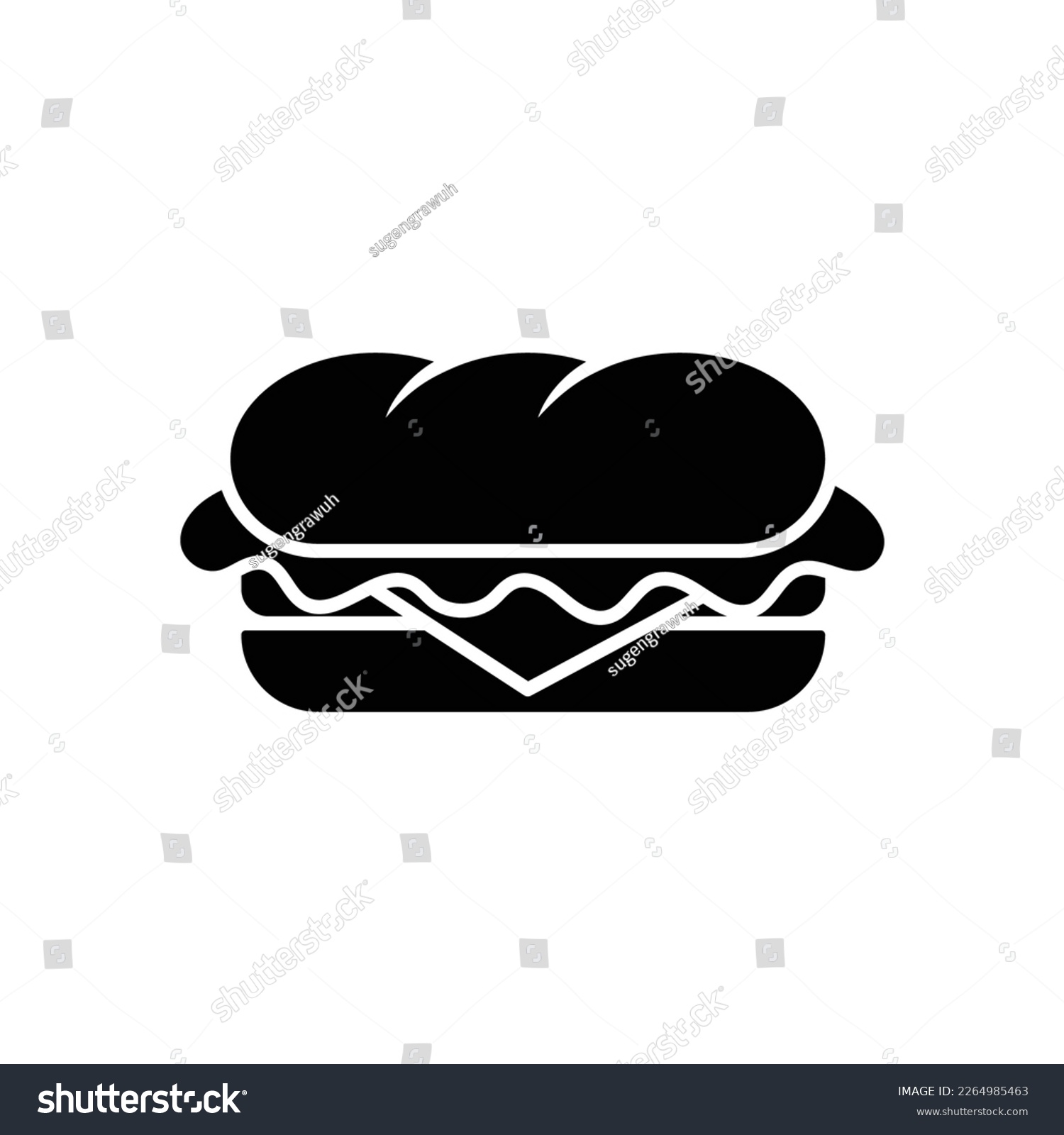 recommend clip art: sandwich icon vector design template in white background